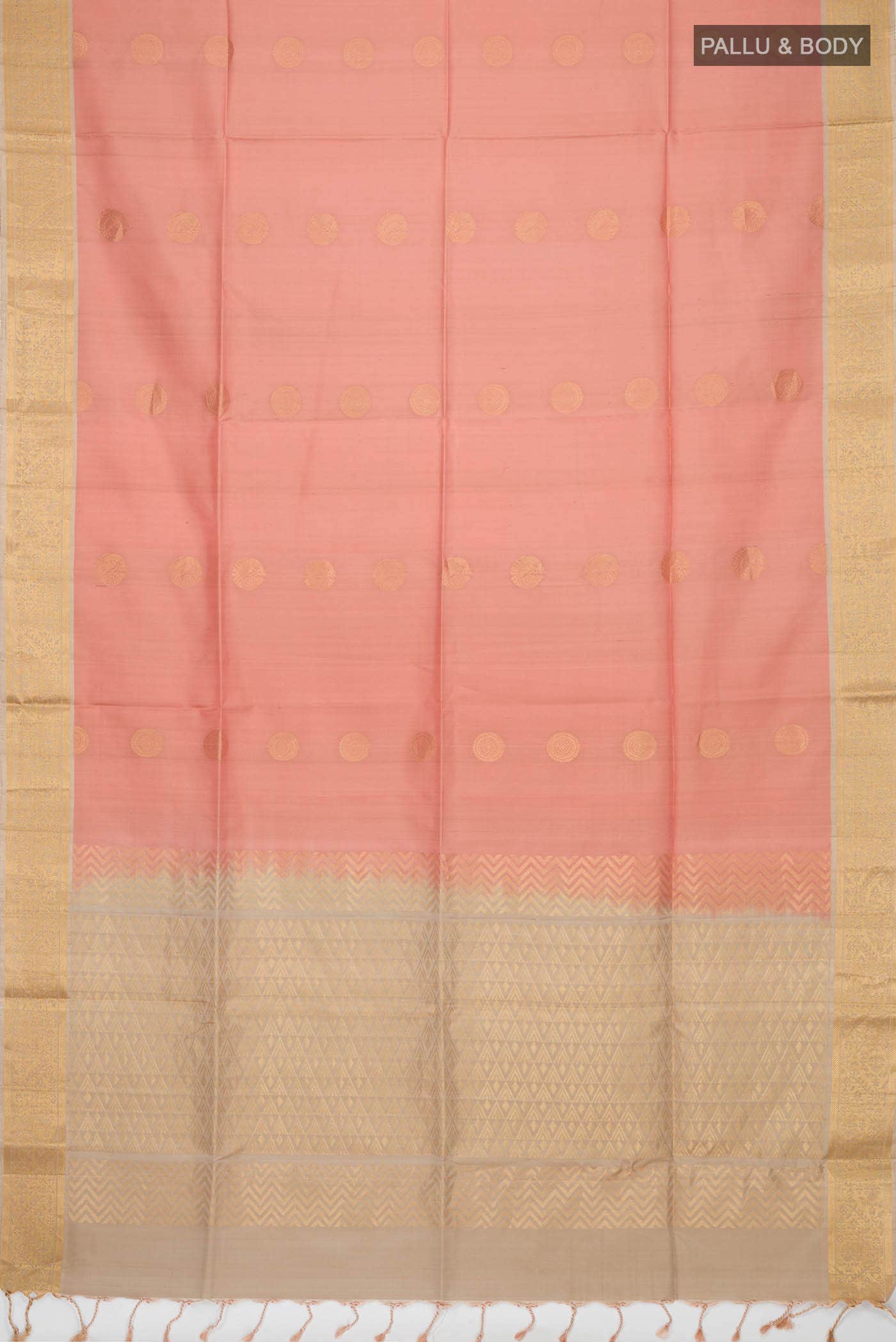 Peach Soft Silk Saree