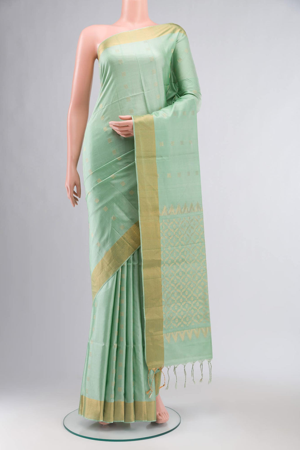 Mint Green Soft Silk Saree