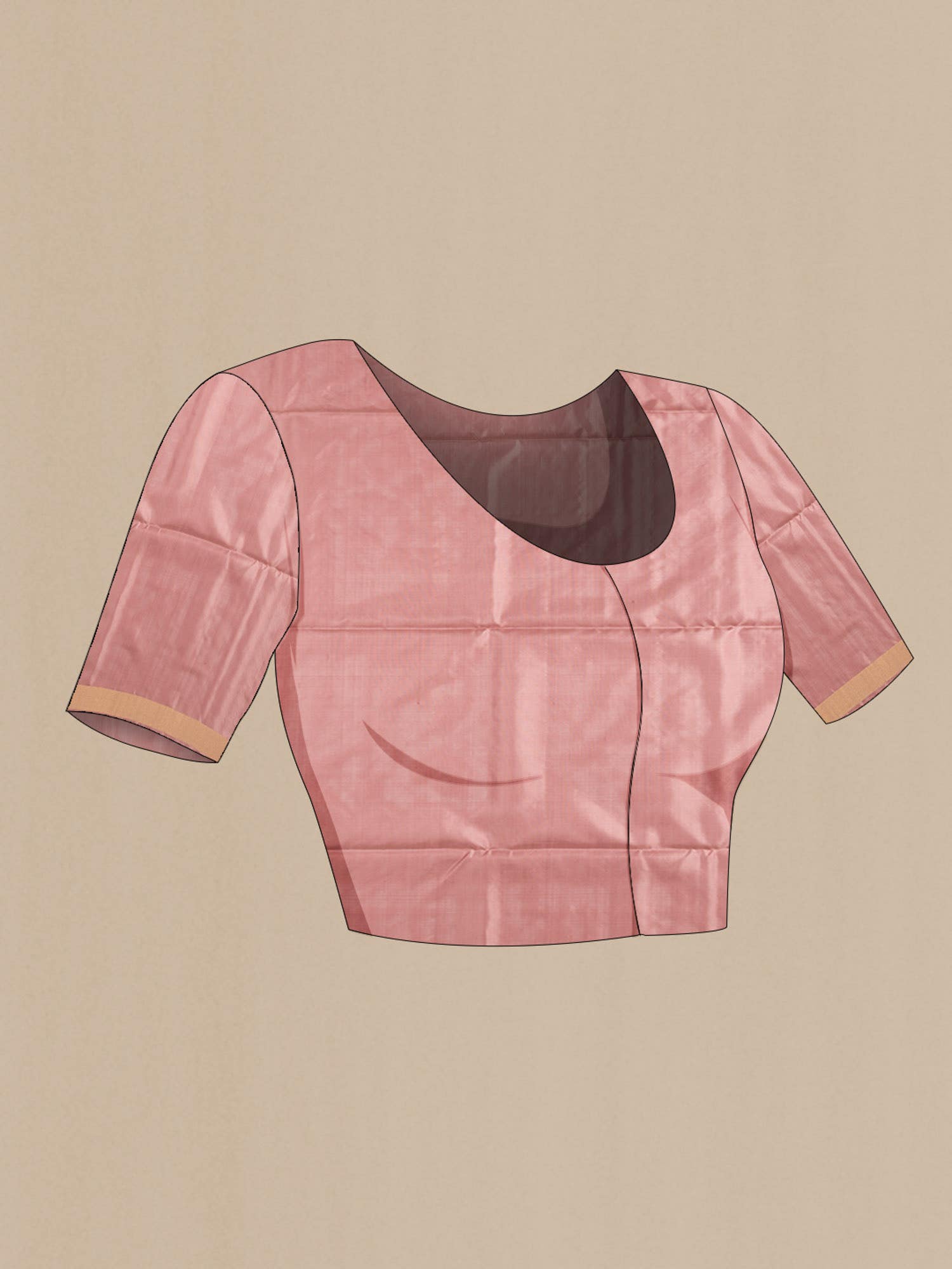 Peach Soft Silk Saree