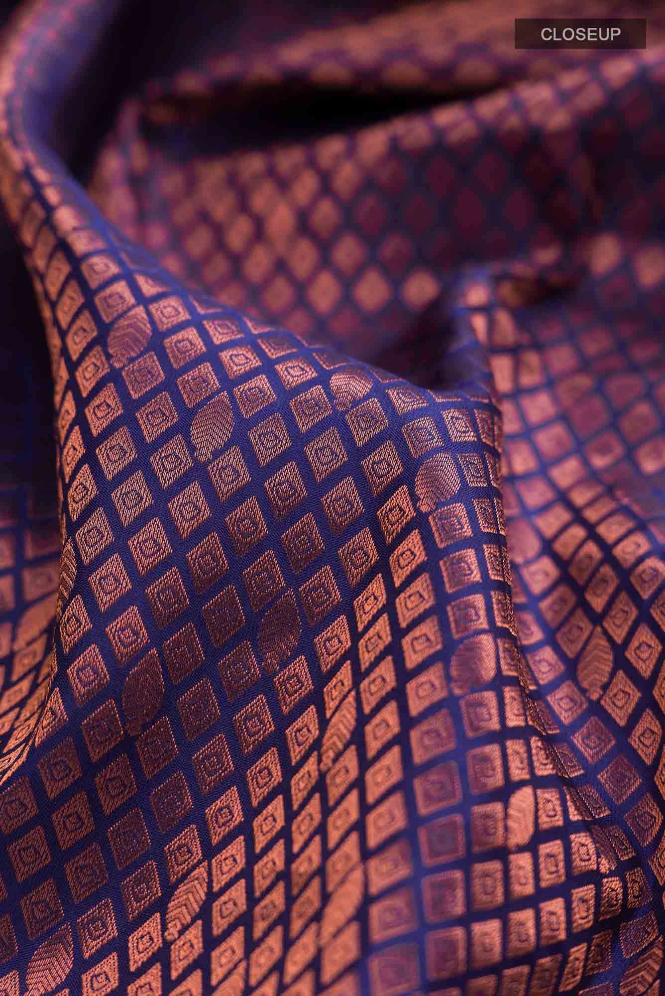 Blue Kanchipuram Silk Saree