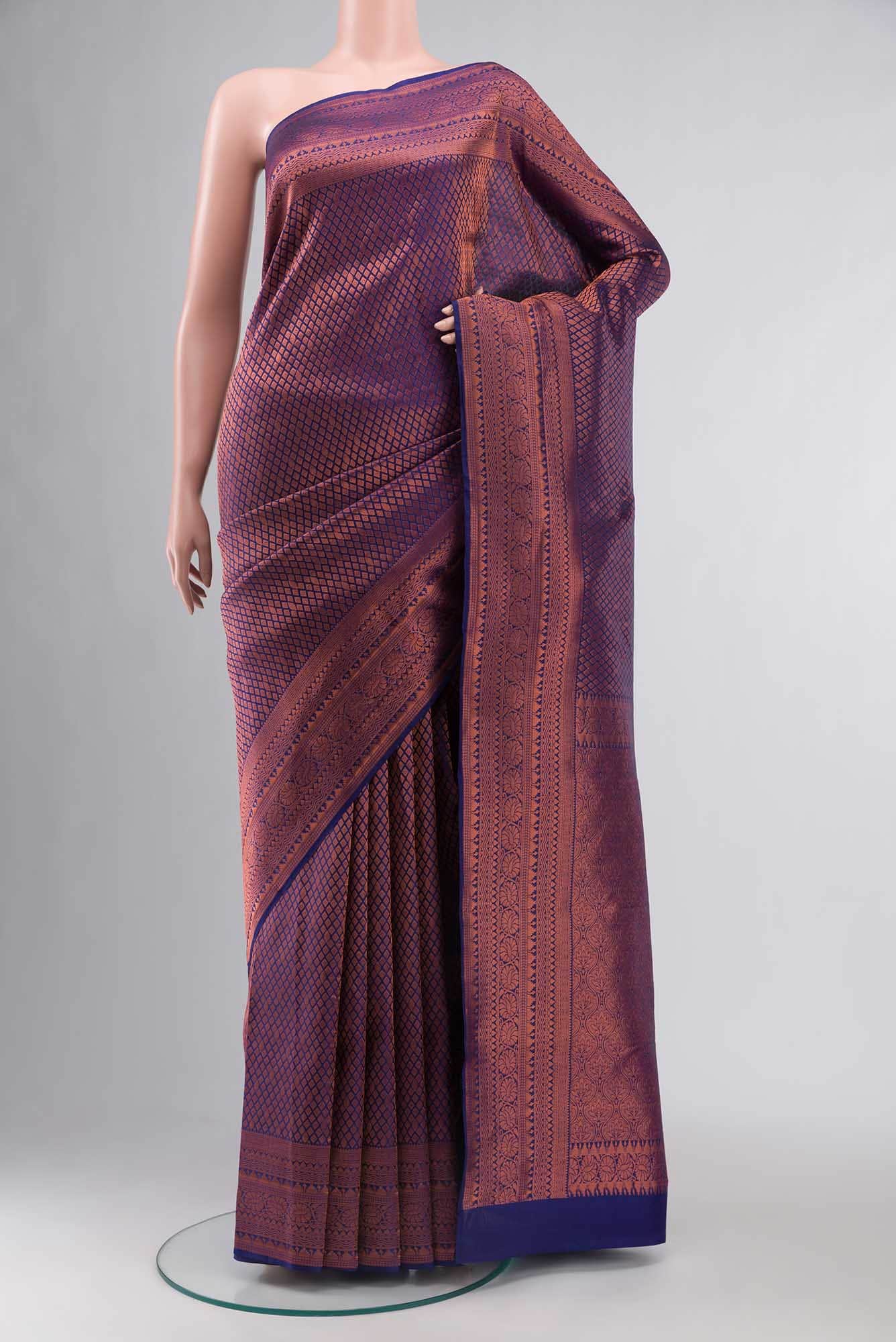 Blue Kanchipuram Silk Saree