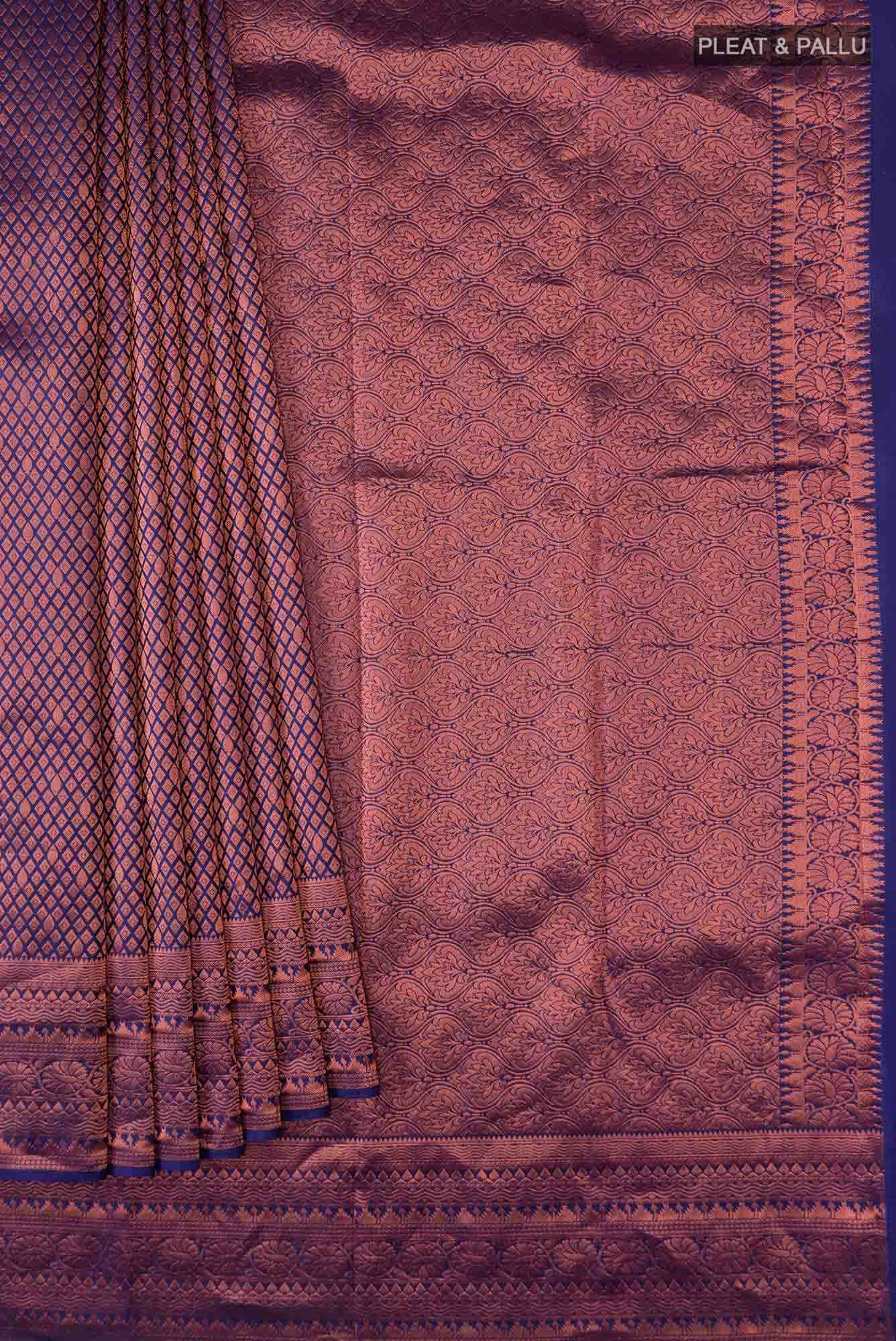 Blue Kanchipuram Silk Saree