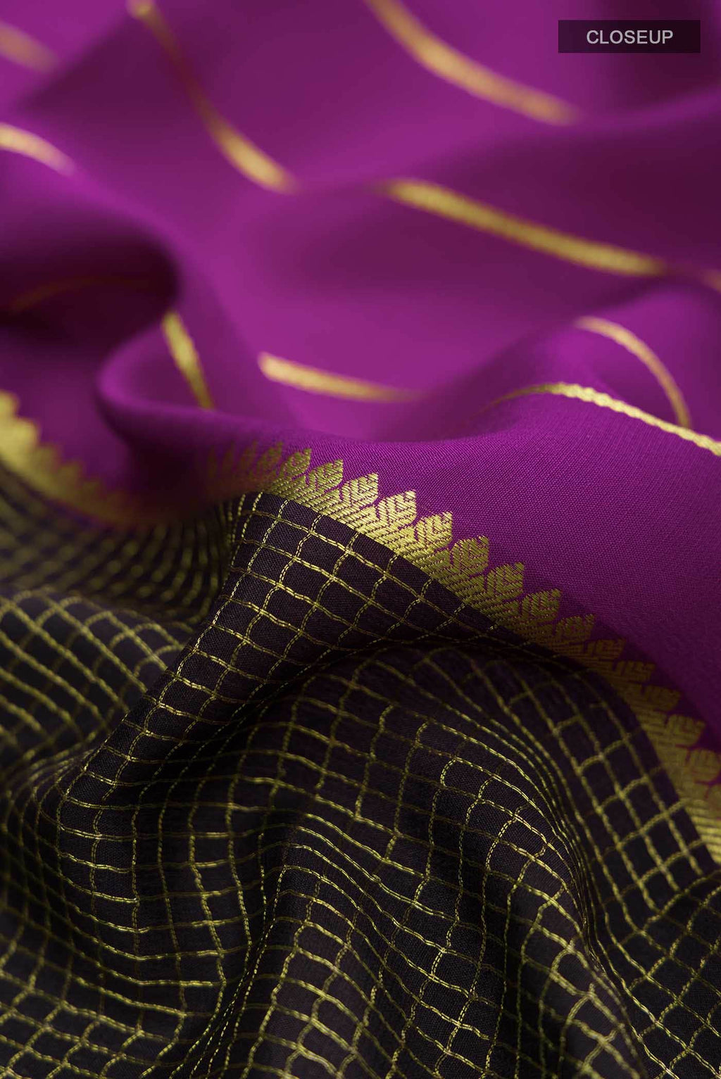Multi Mysore Crepe Saree