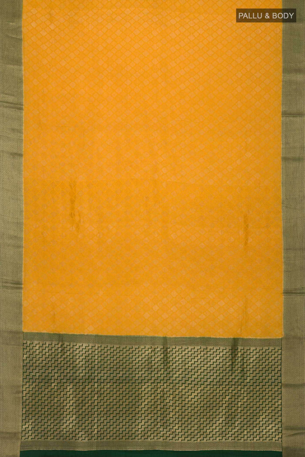 Mustard Mysore Crepe Saree