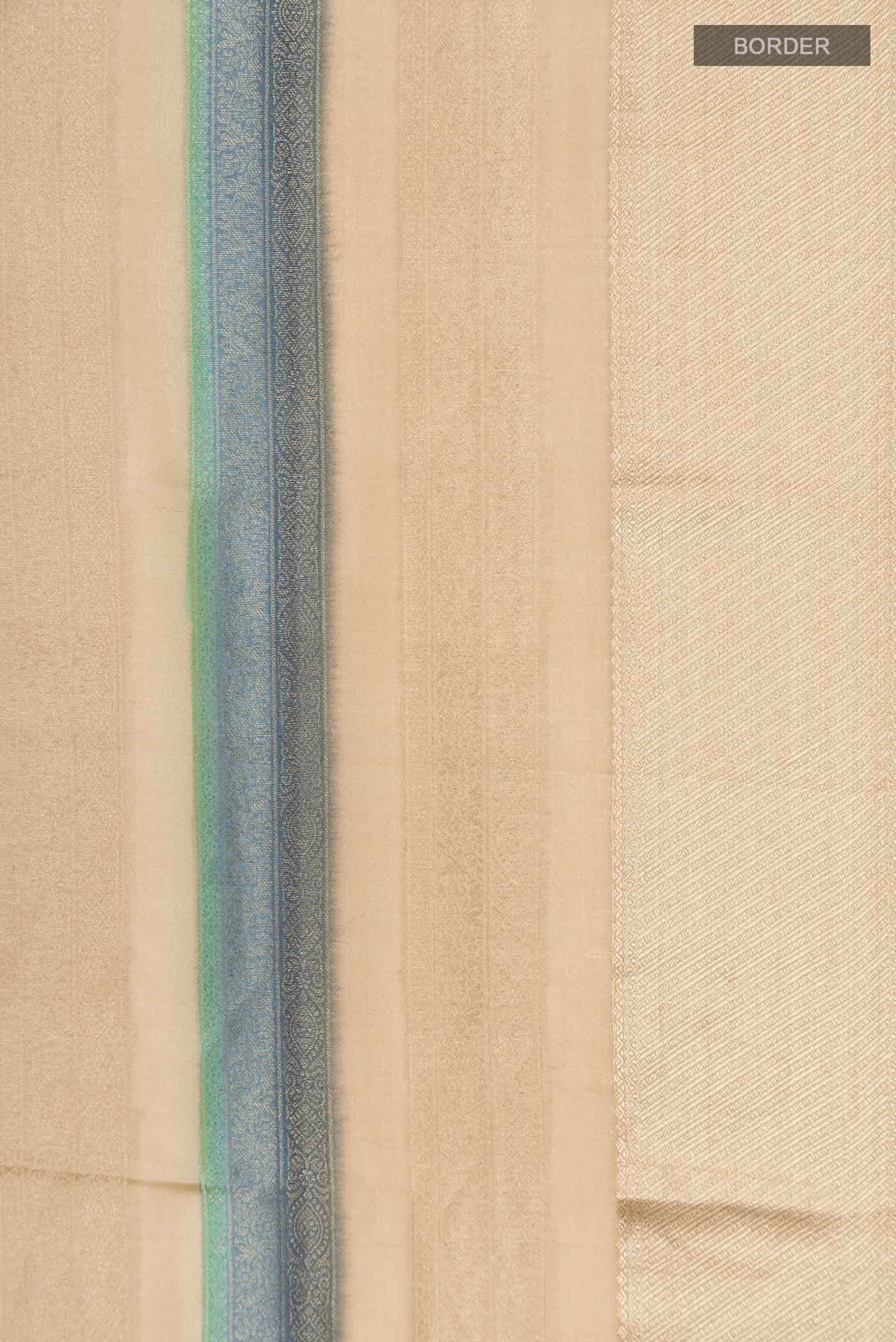 Beige Mysore Crepe Saree