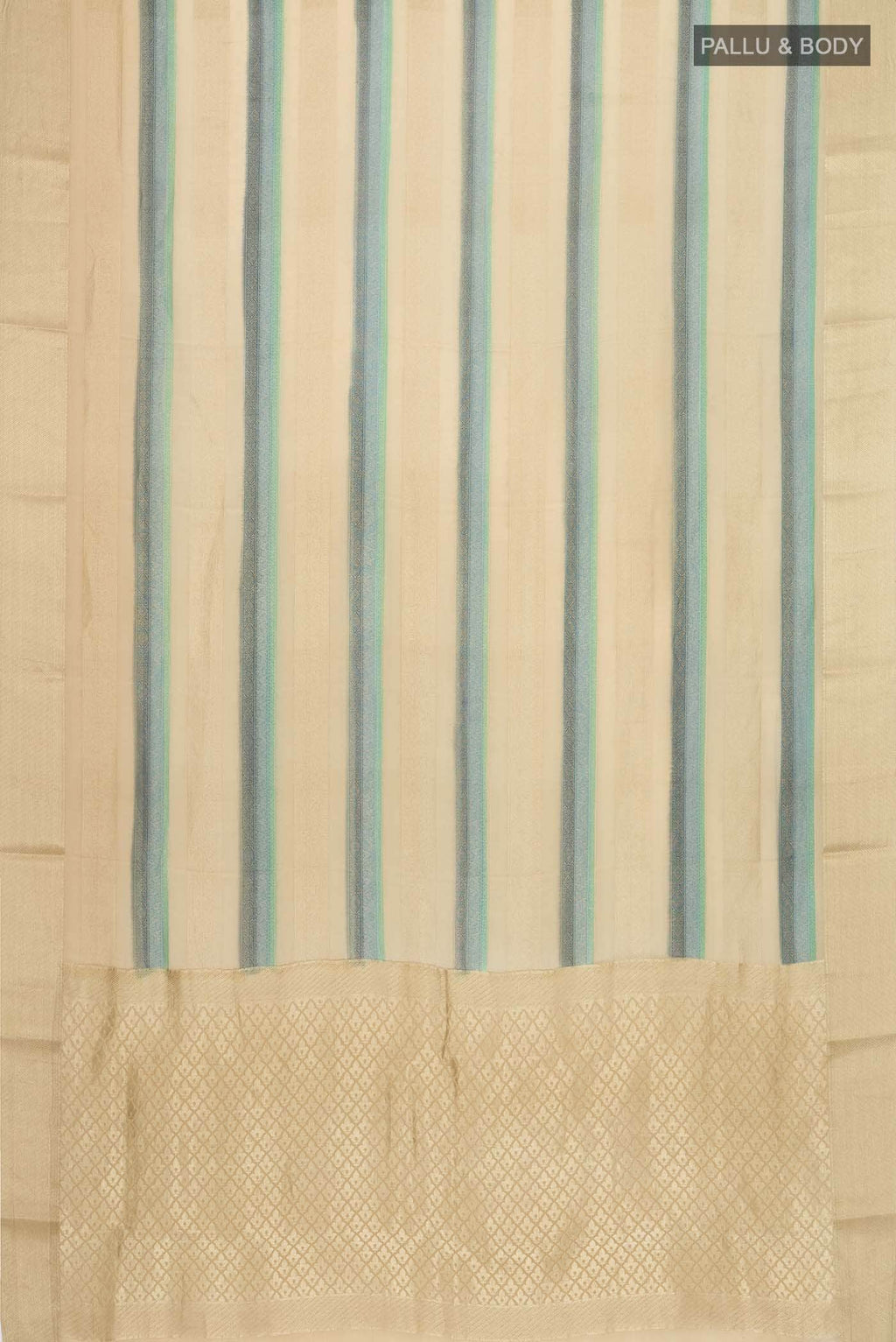 Beige Mysore Crepe Saree