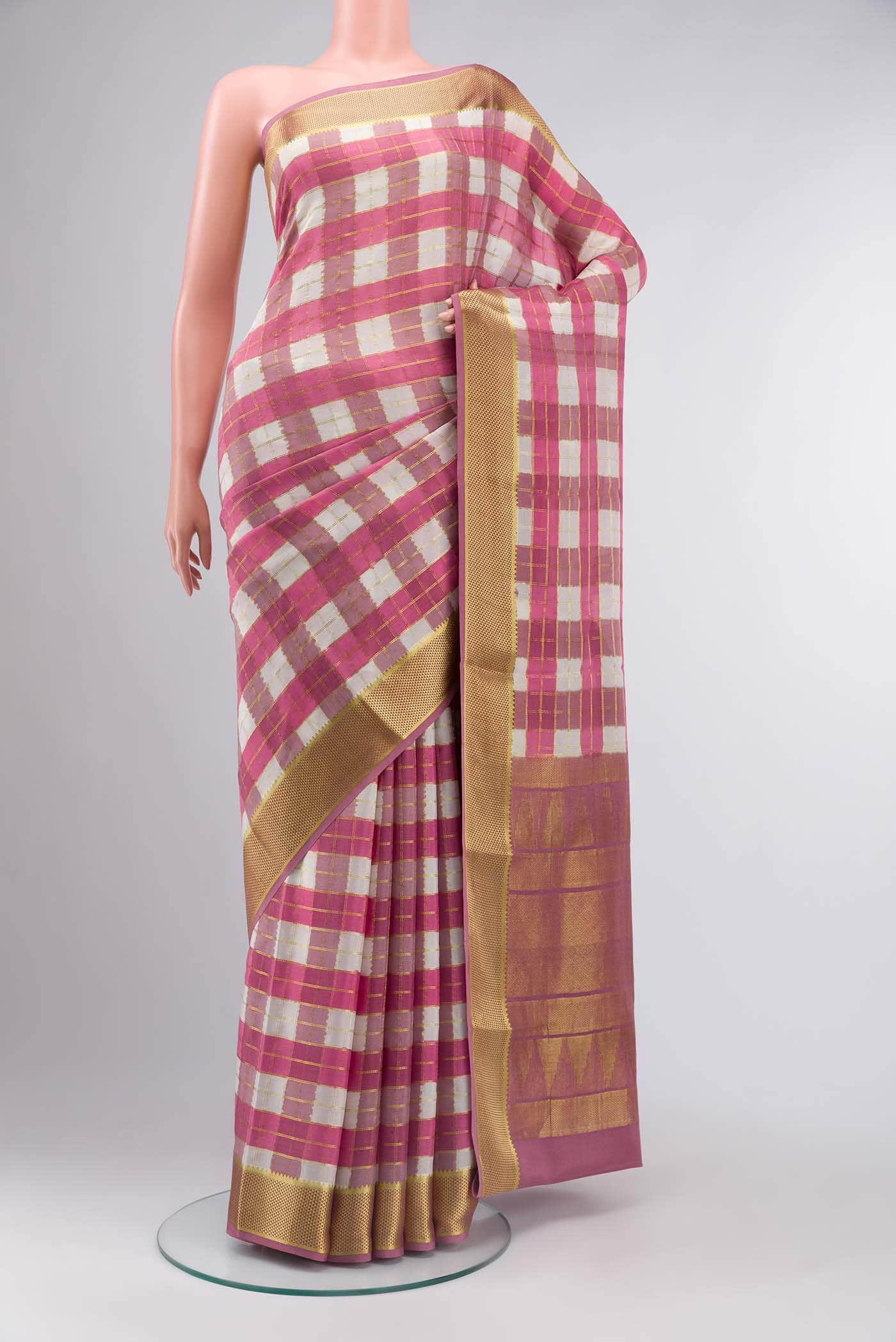 Multi Mysore Crepe Saree