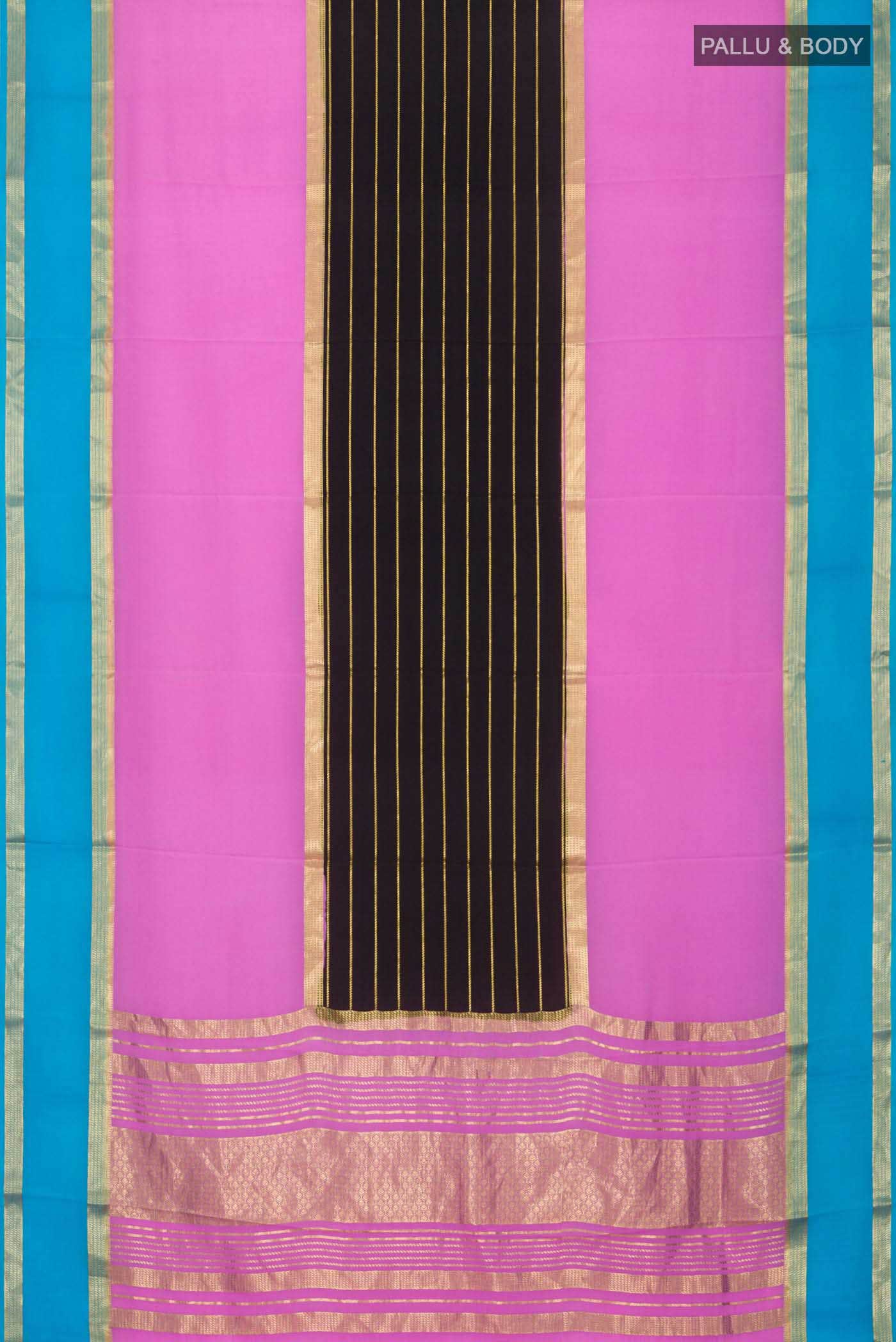 Multi Mysore Crepe Saree