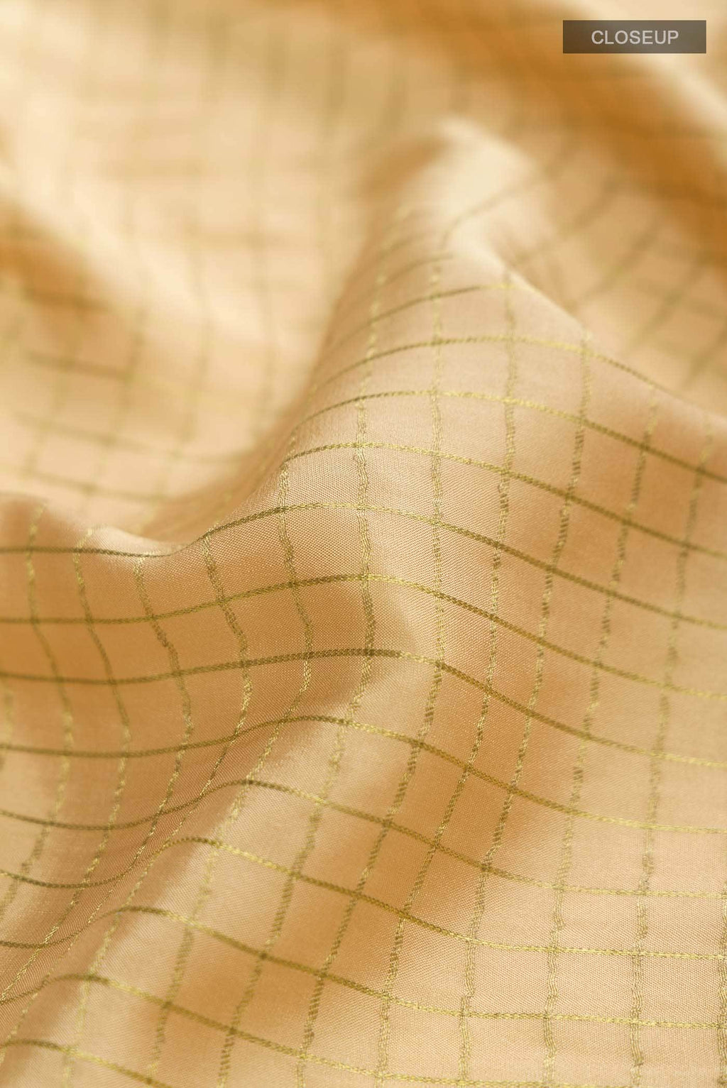 Beige Mysore Crepe Saree