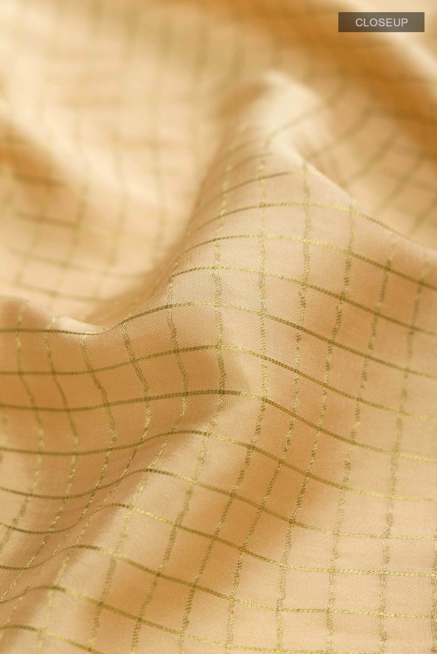 Beige Mysore Crepe Saree