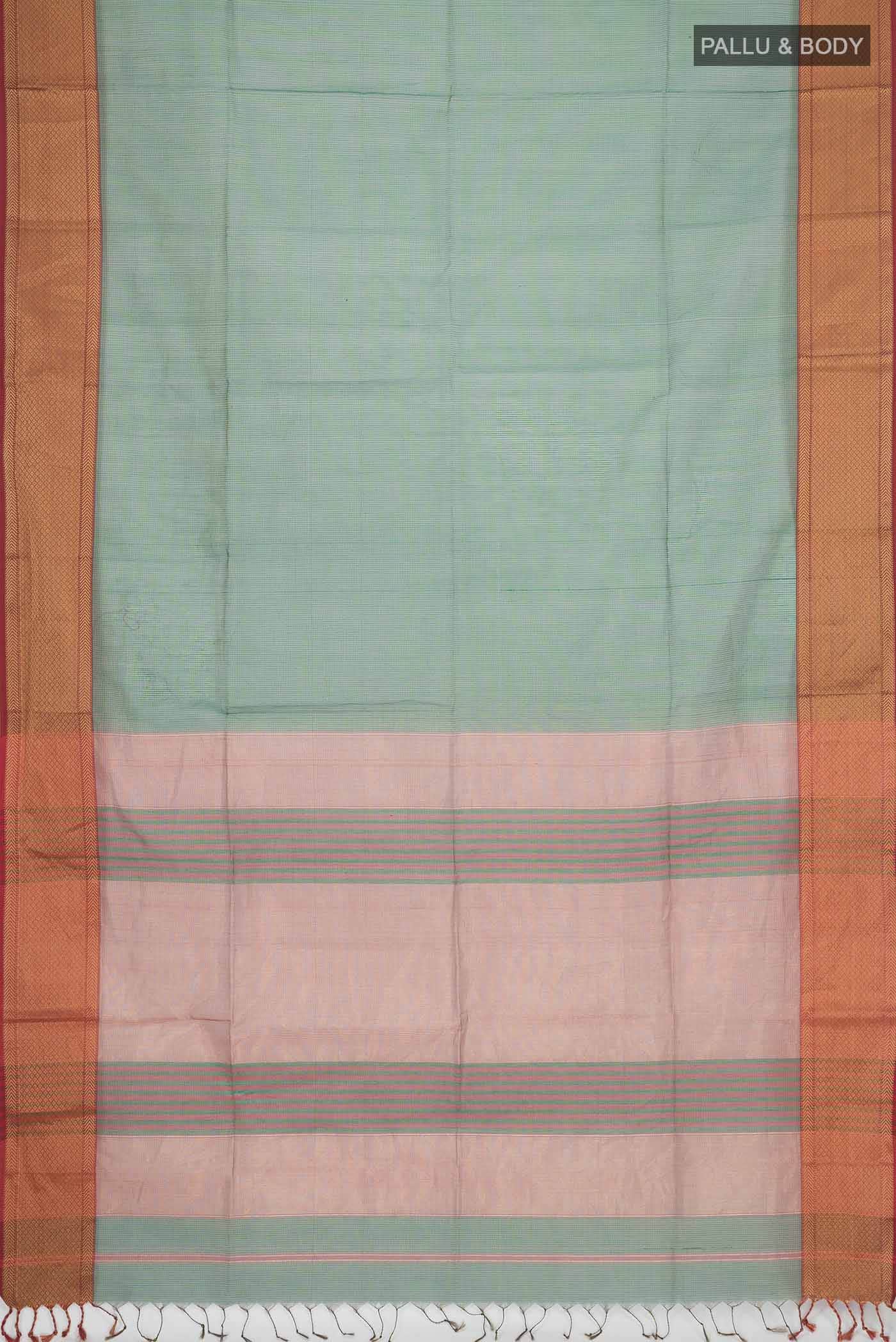 Green Maheshwari Silk Cotton Saree