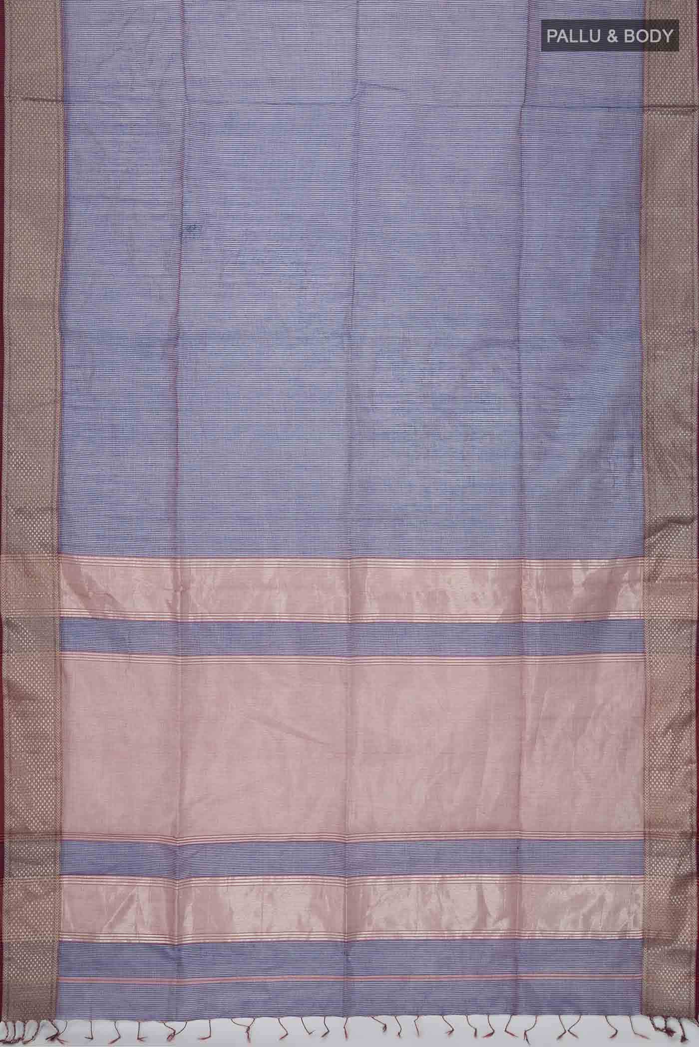 Blue Maheshwari Silk Cotton Saree