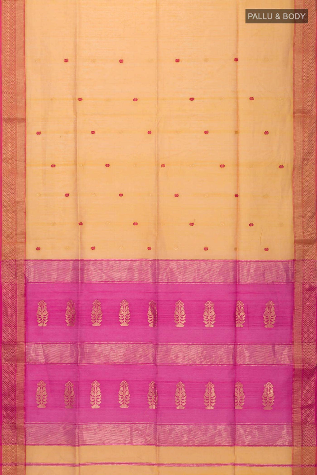 Mustard Maheshwari Silk Saree
