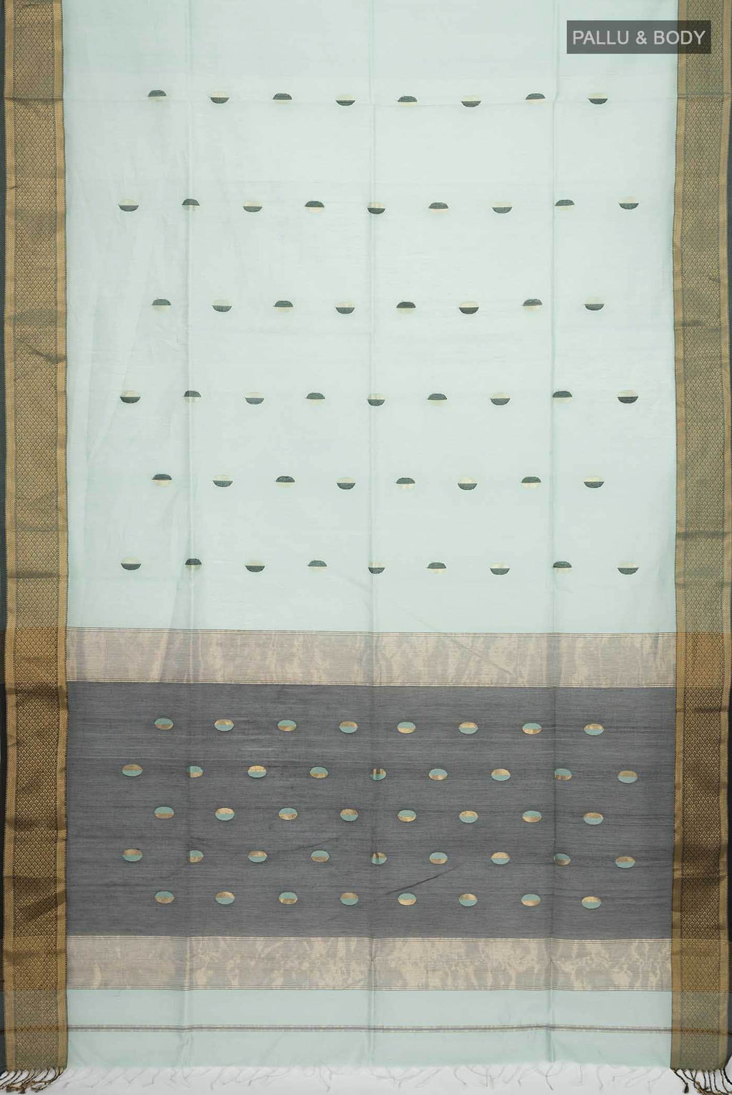 Light Blue Maheshwari Silk Cotton Saree