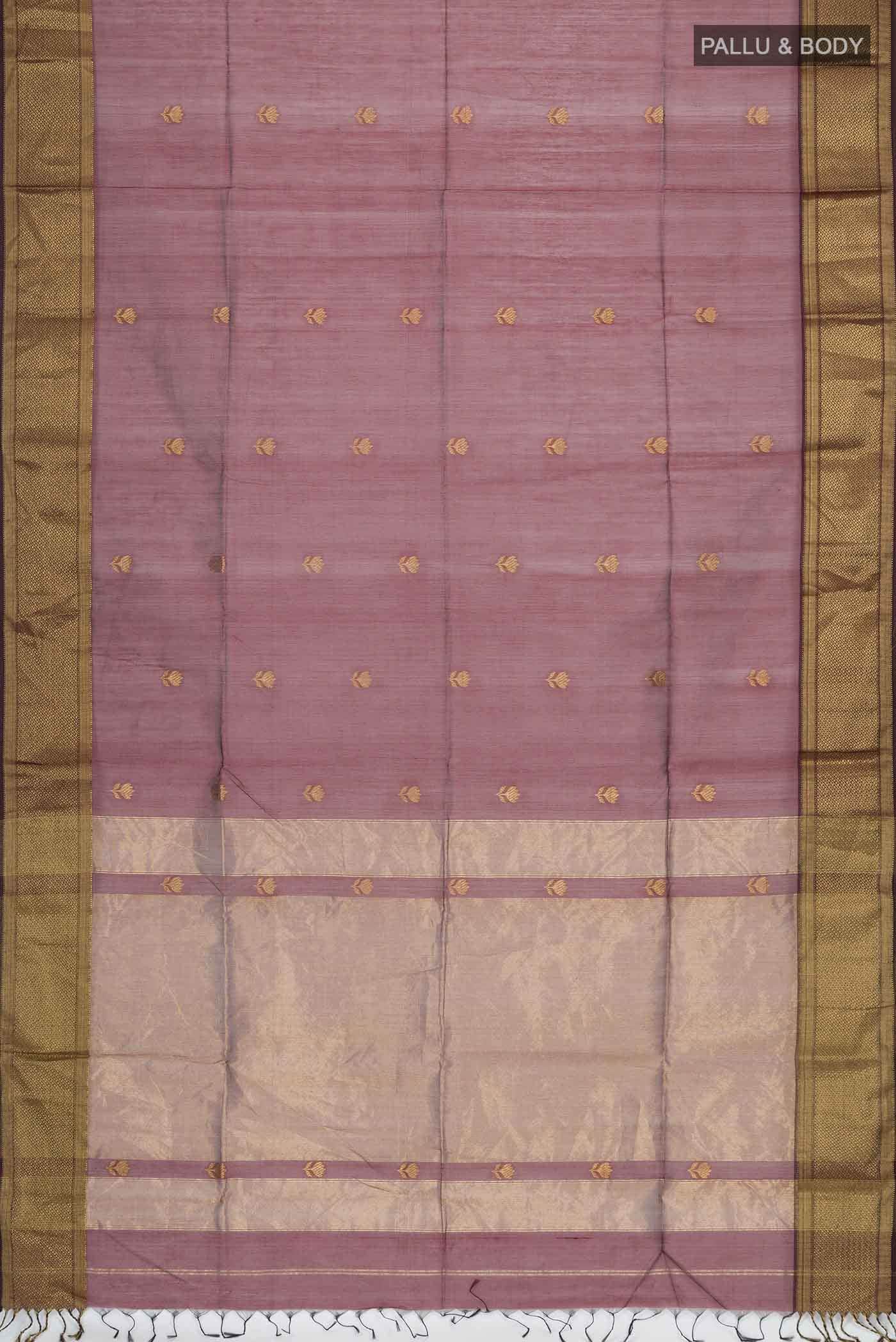 Maroon Maheshwari Silk Cotton Saree