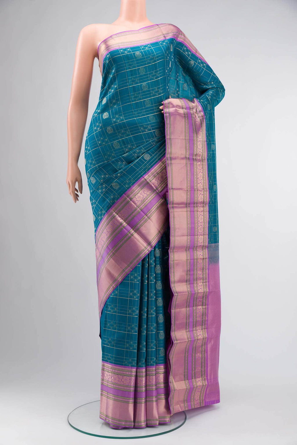 Blue Kanchipuram Silk Saree