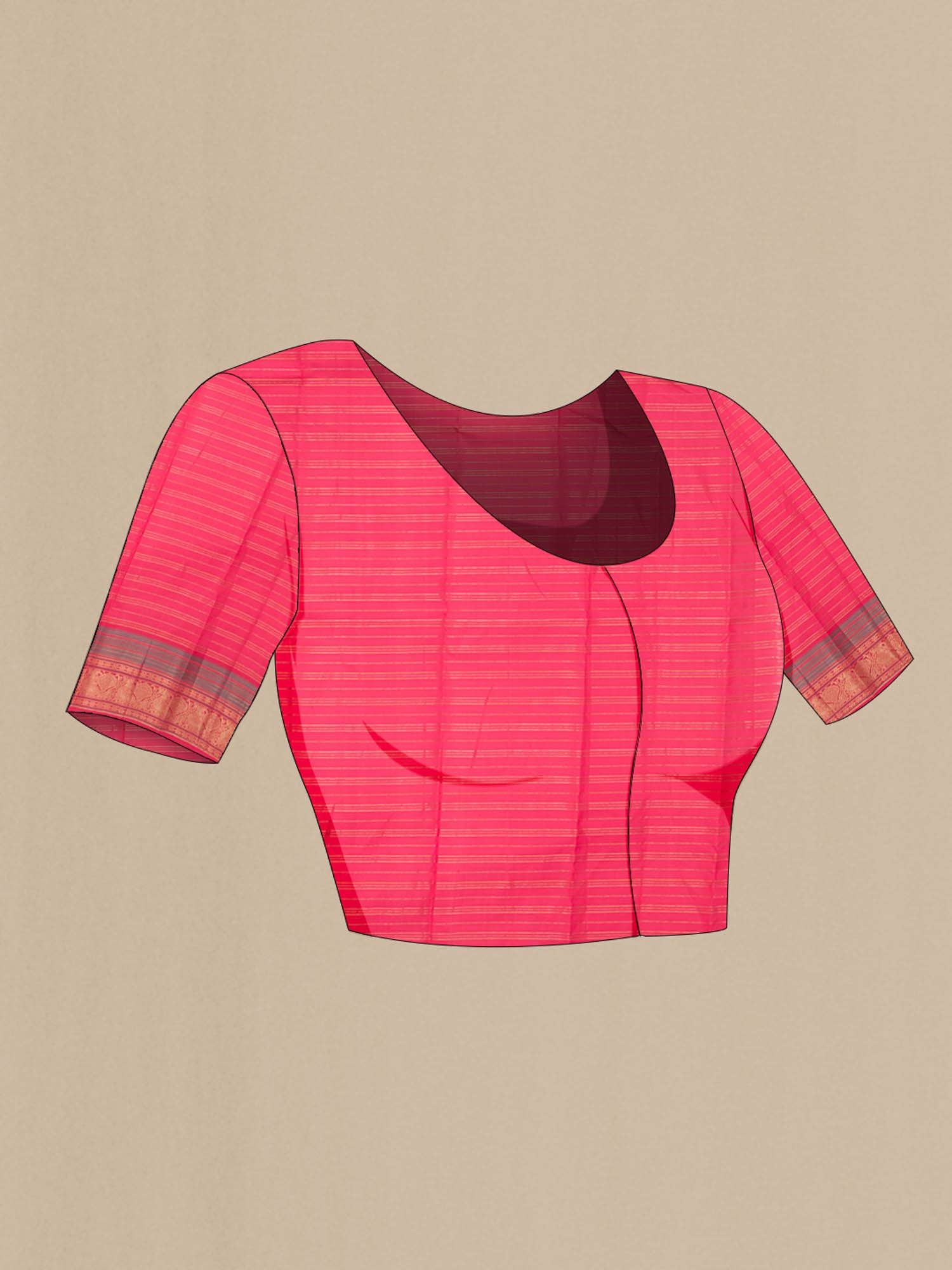 Brown Kanchipuram Silk Saree