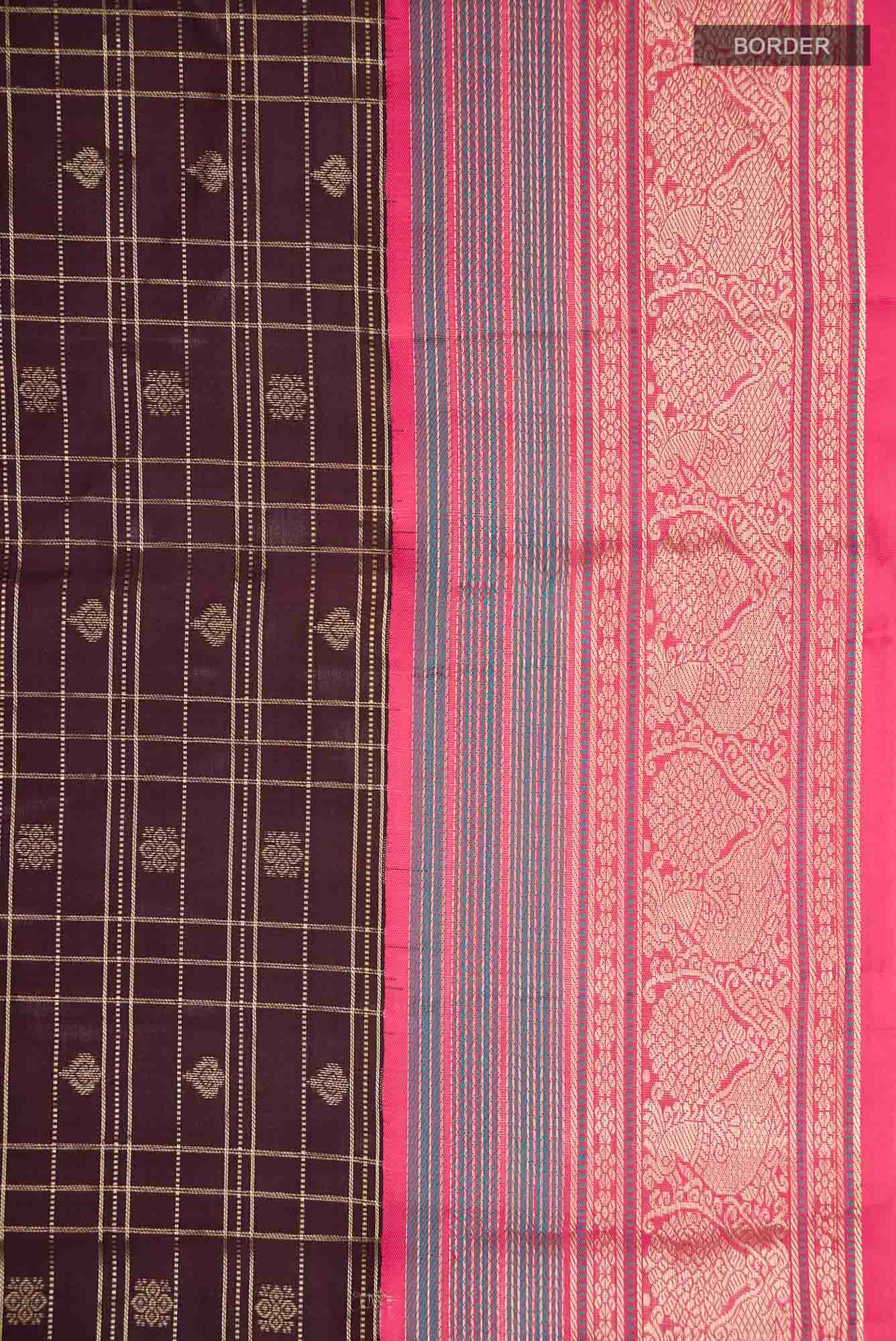 Brown Kanchipuram Silk Saree