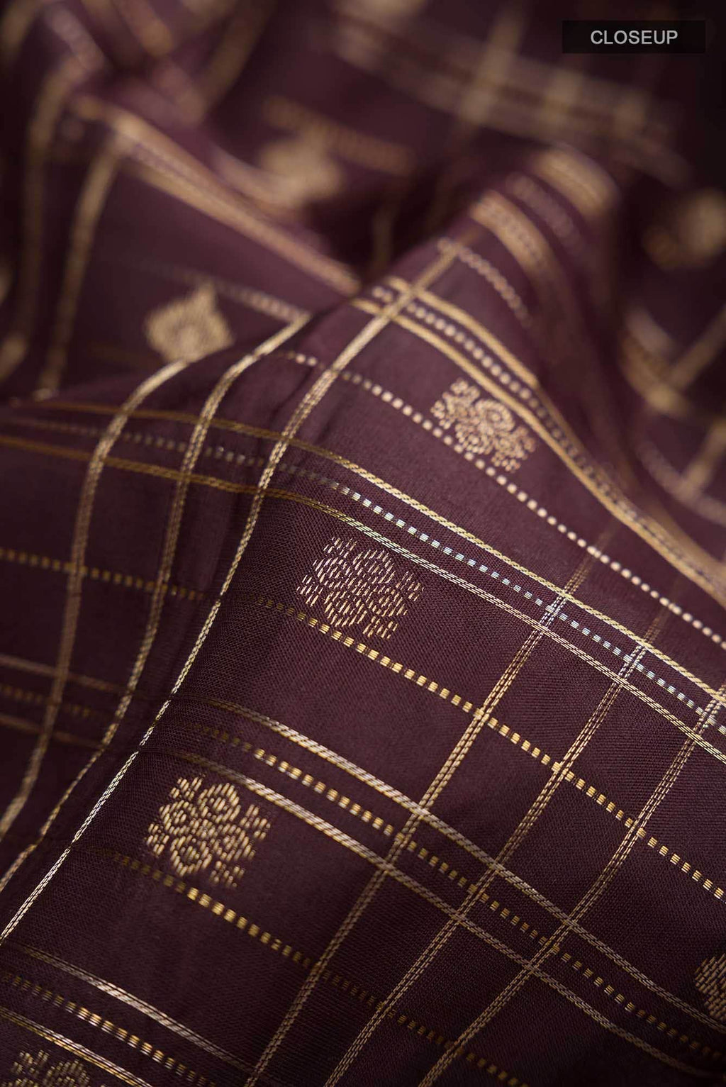 Brown Kanchipuram Silk Saree