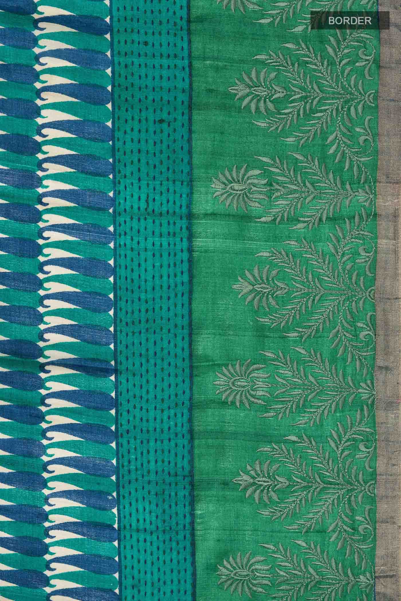 Multi Tussar Silk Saree
