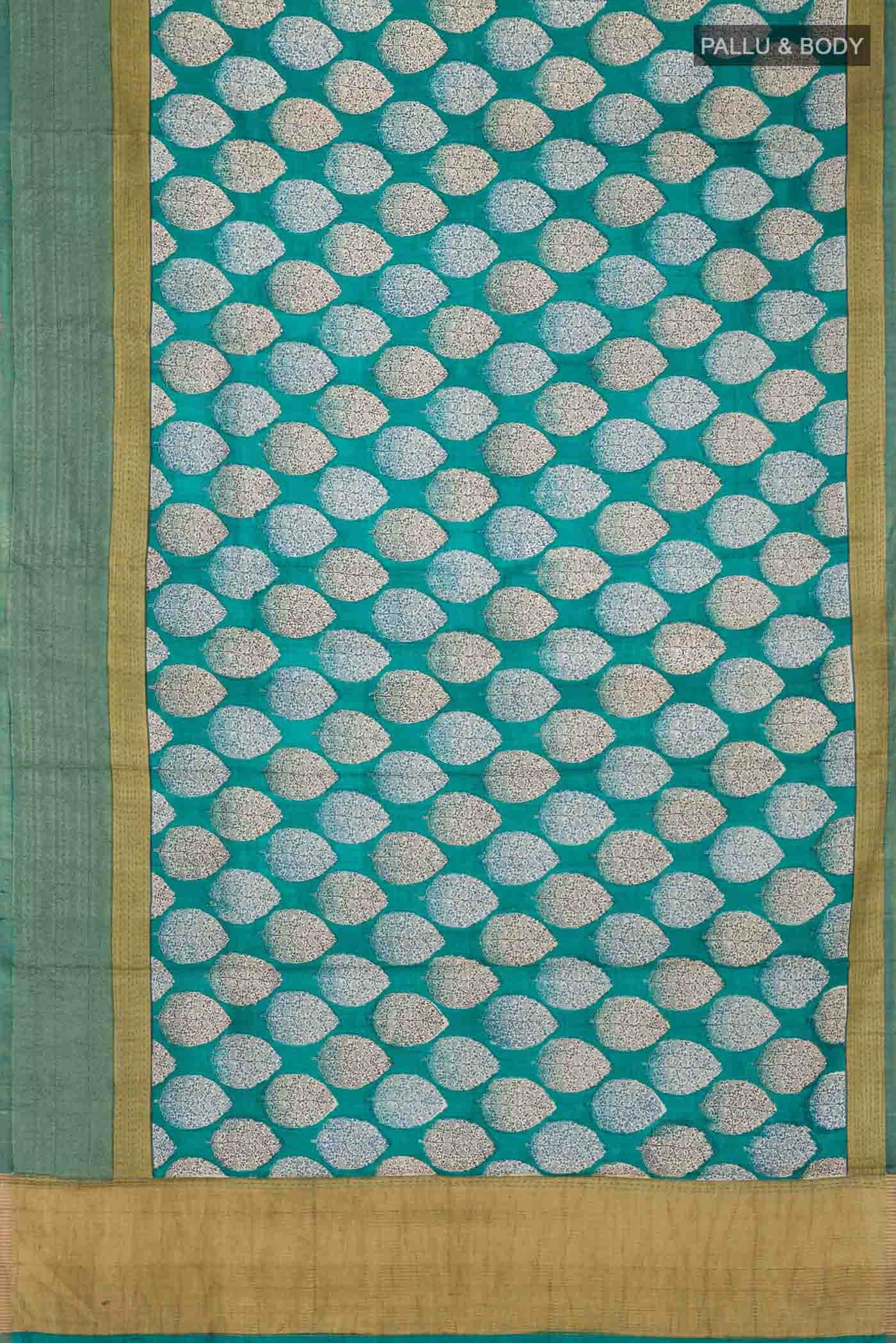 Green Tussar Silk Saree