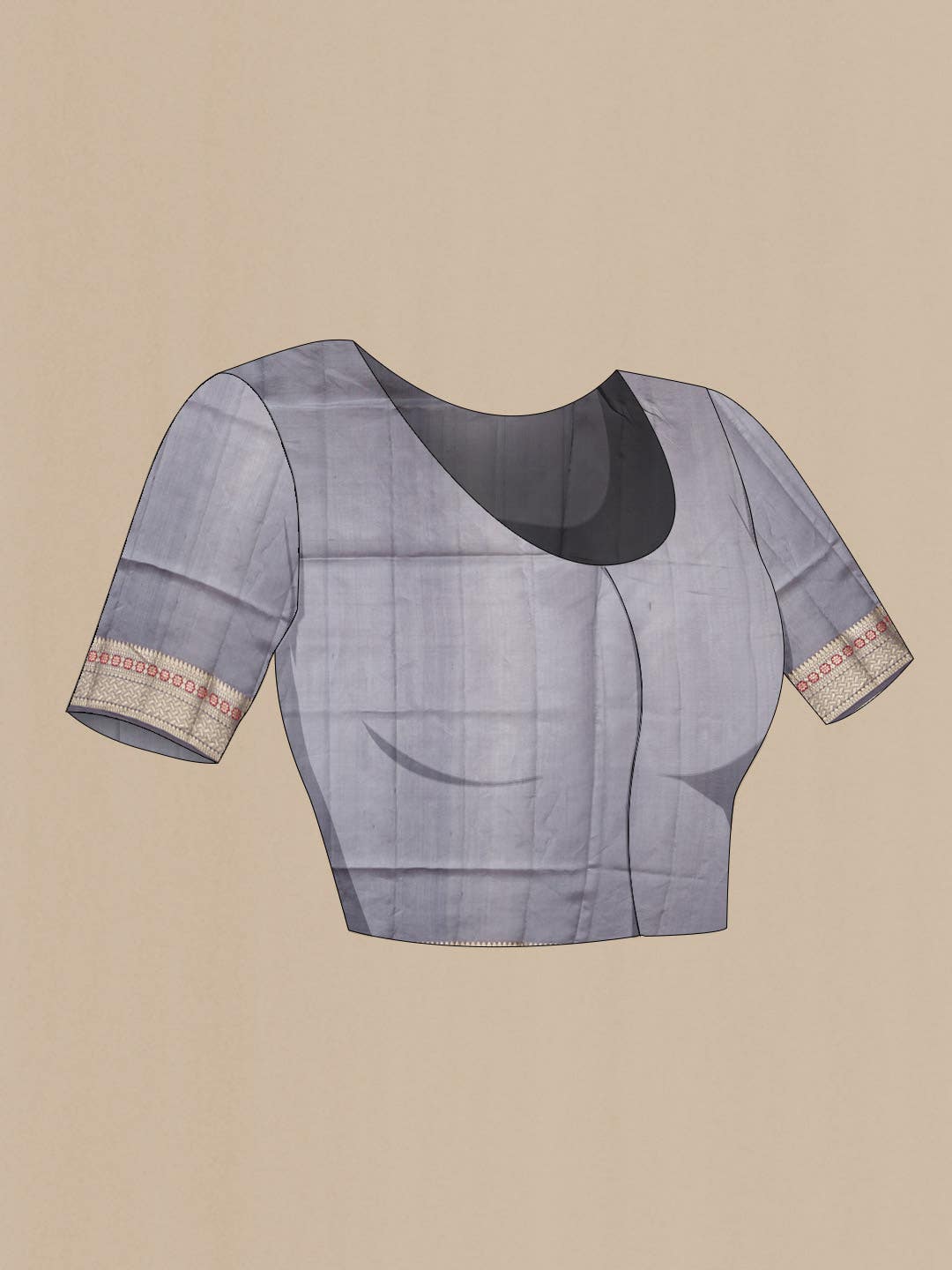 Grey Banarasi Raw Silk Saree