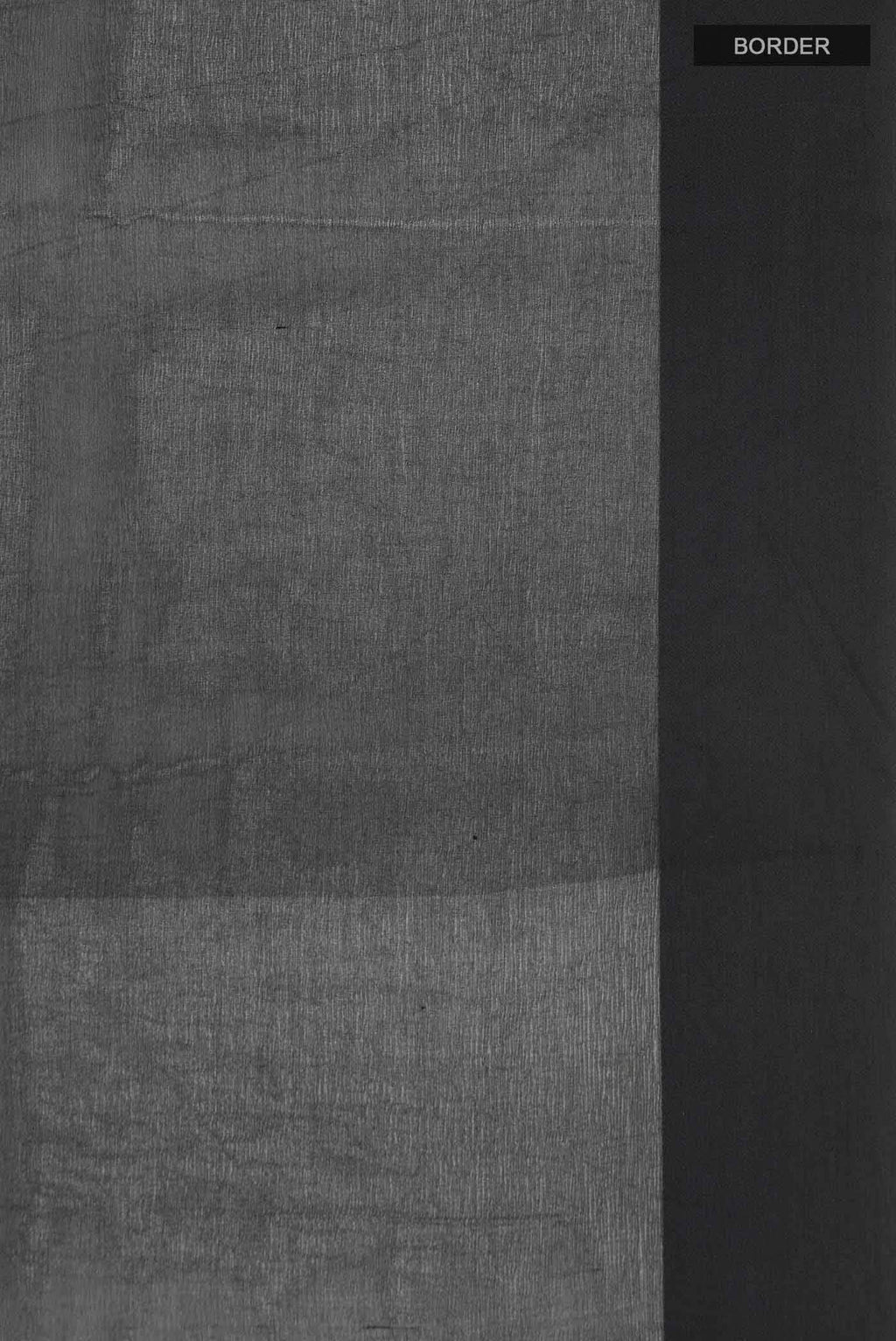 Black Mysore Chiffon Saree