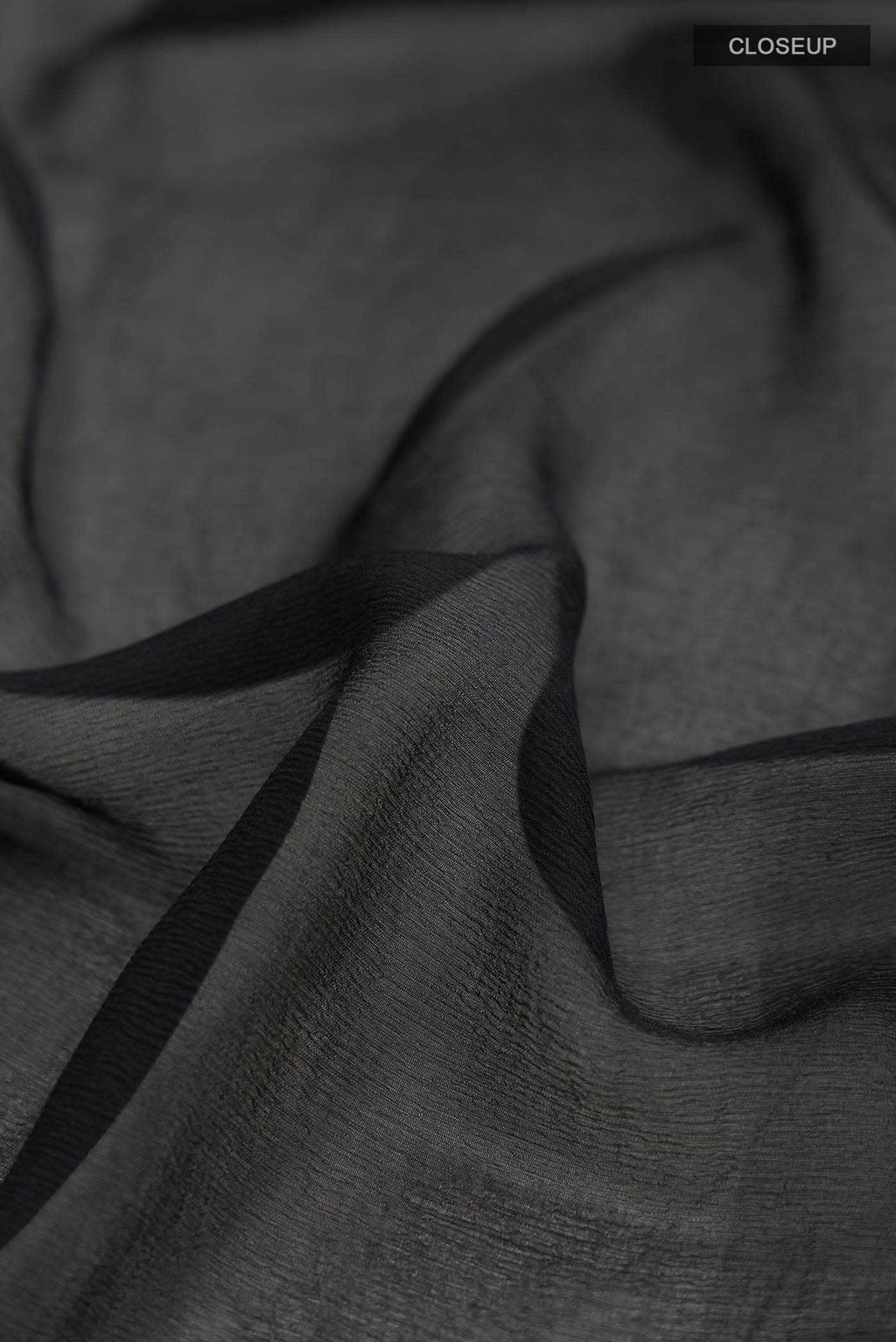 Black Mysore Chiffon Saree