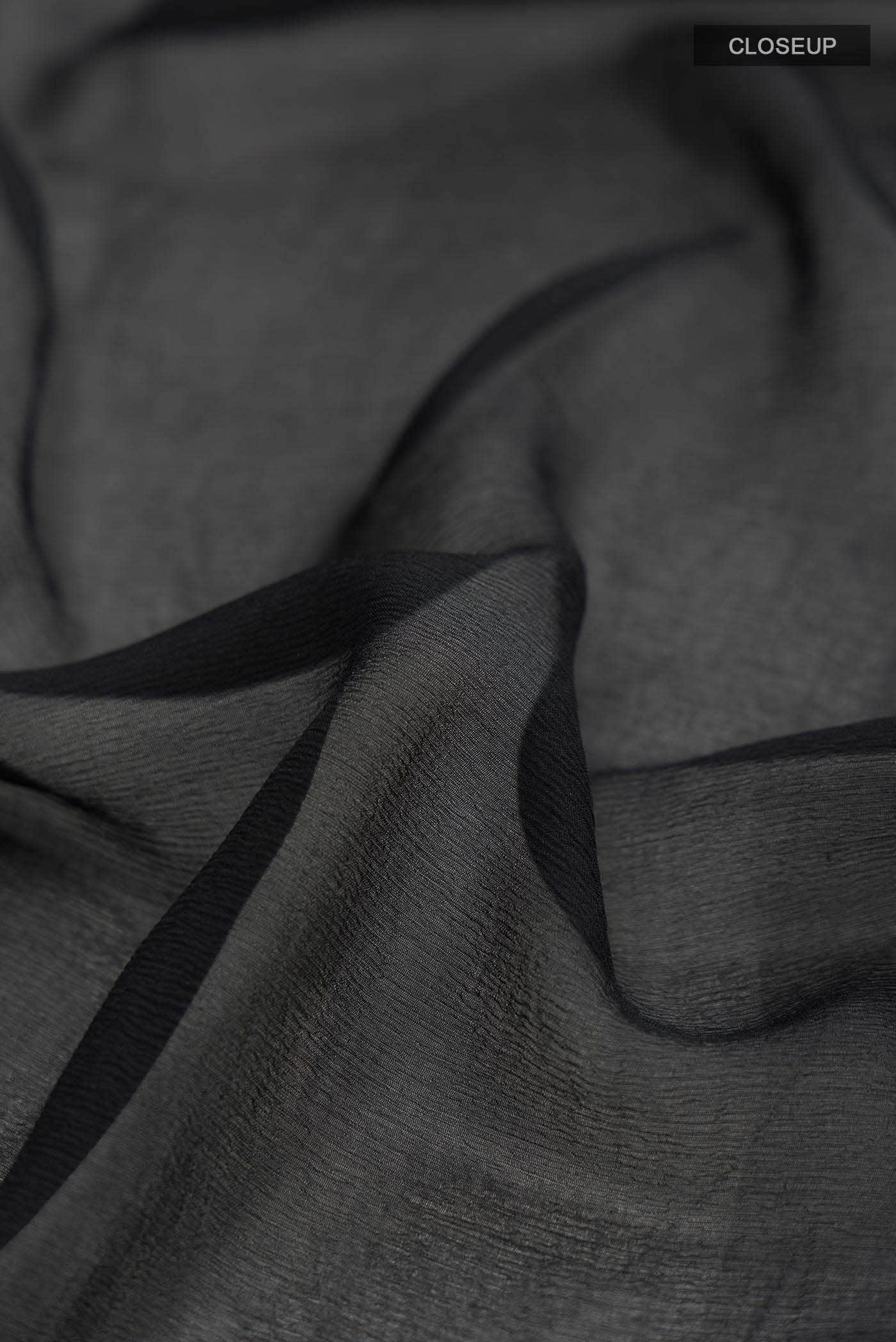 Black Mysore Chiffon Saree
