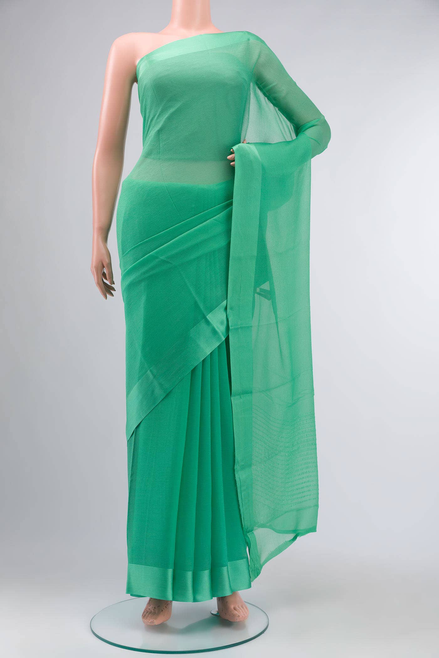 Green Mysore Chiffon Saree