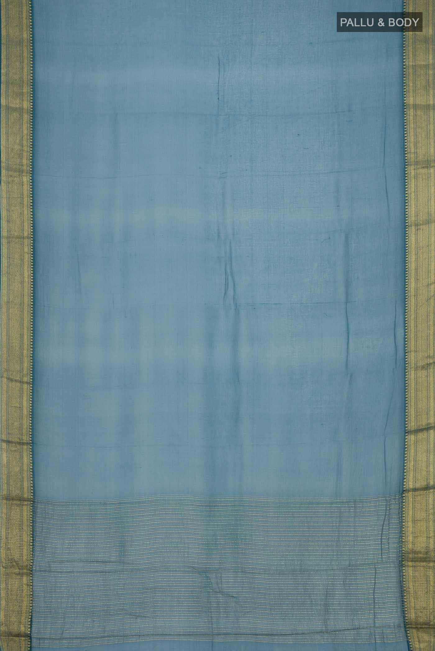 Blue Mysore Chiffon Saree