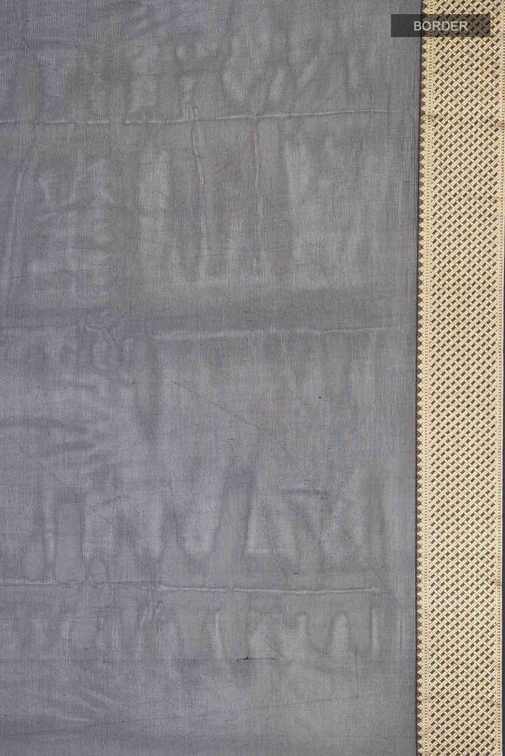 Navy Blue Mysore Chiffon Saree