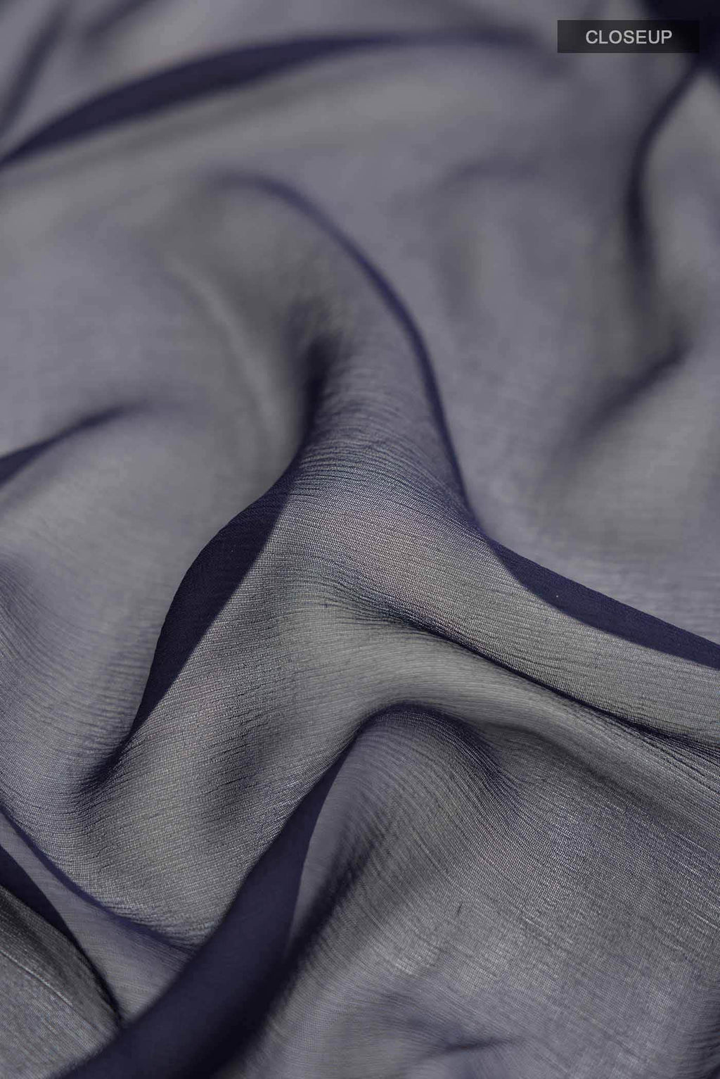 Navy Blue Mysore Chiffon Saree