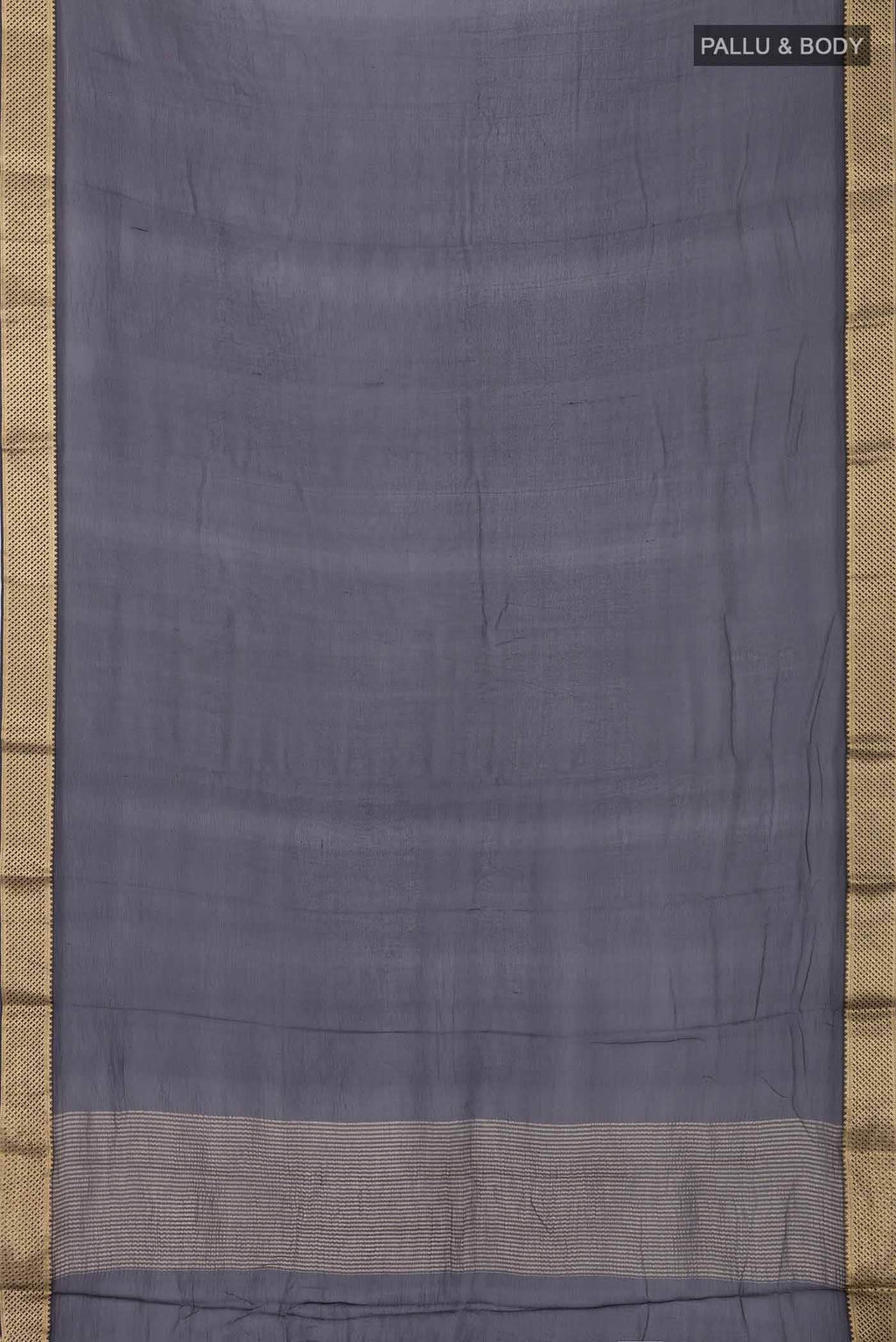 Navy Blue Mysore Chiffon Saree