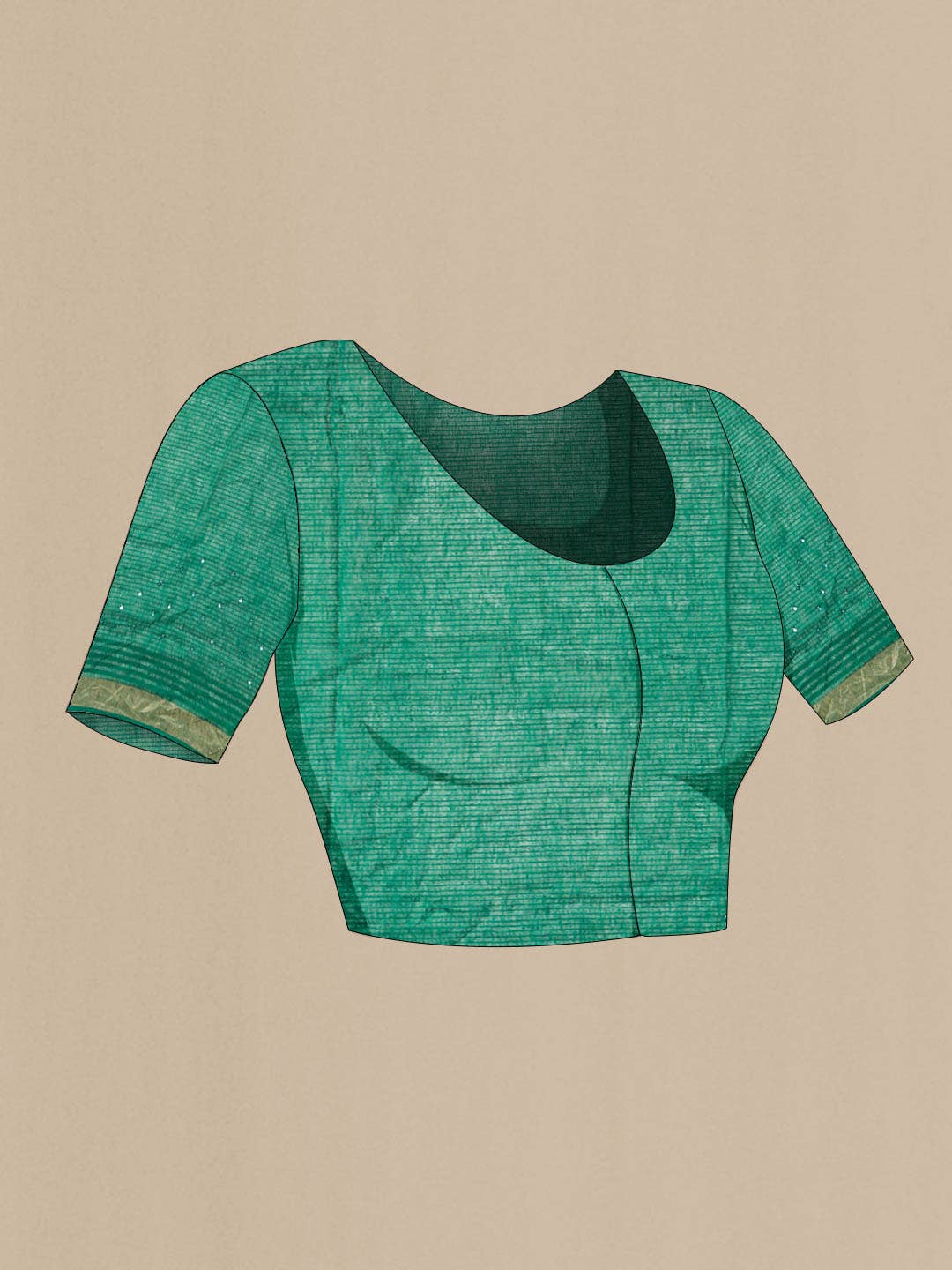 Green Linen Saree