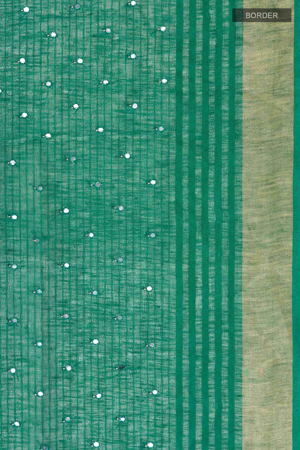 Green Linen Saree
