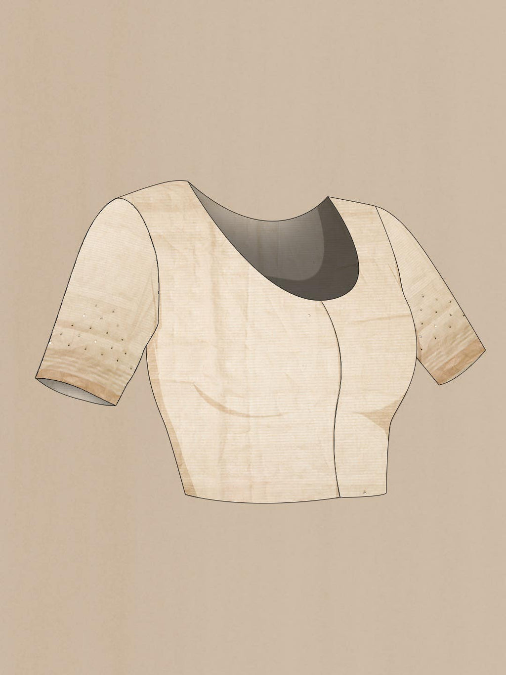 Beige Linen Saree