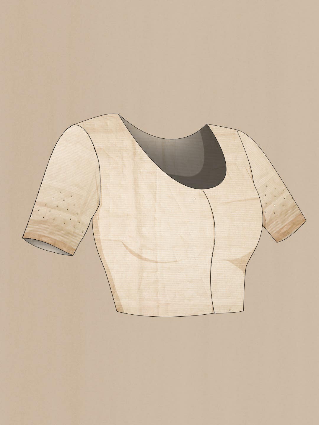 Beige Linen Saree