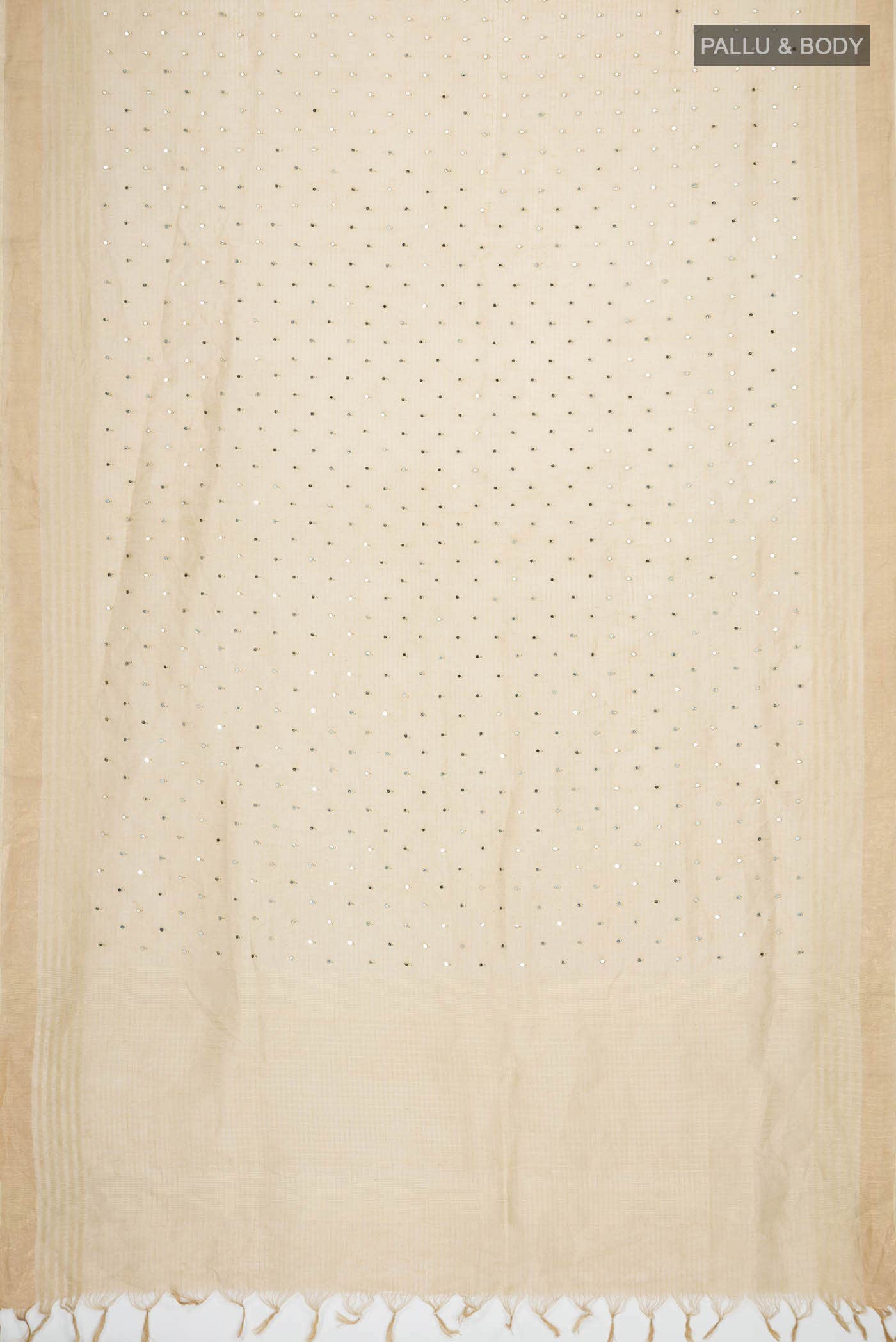 Beige Linen Saree
