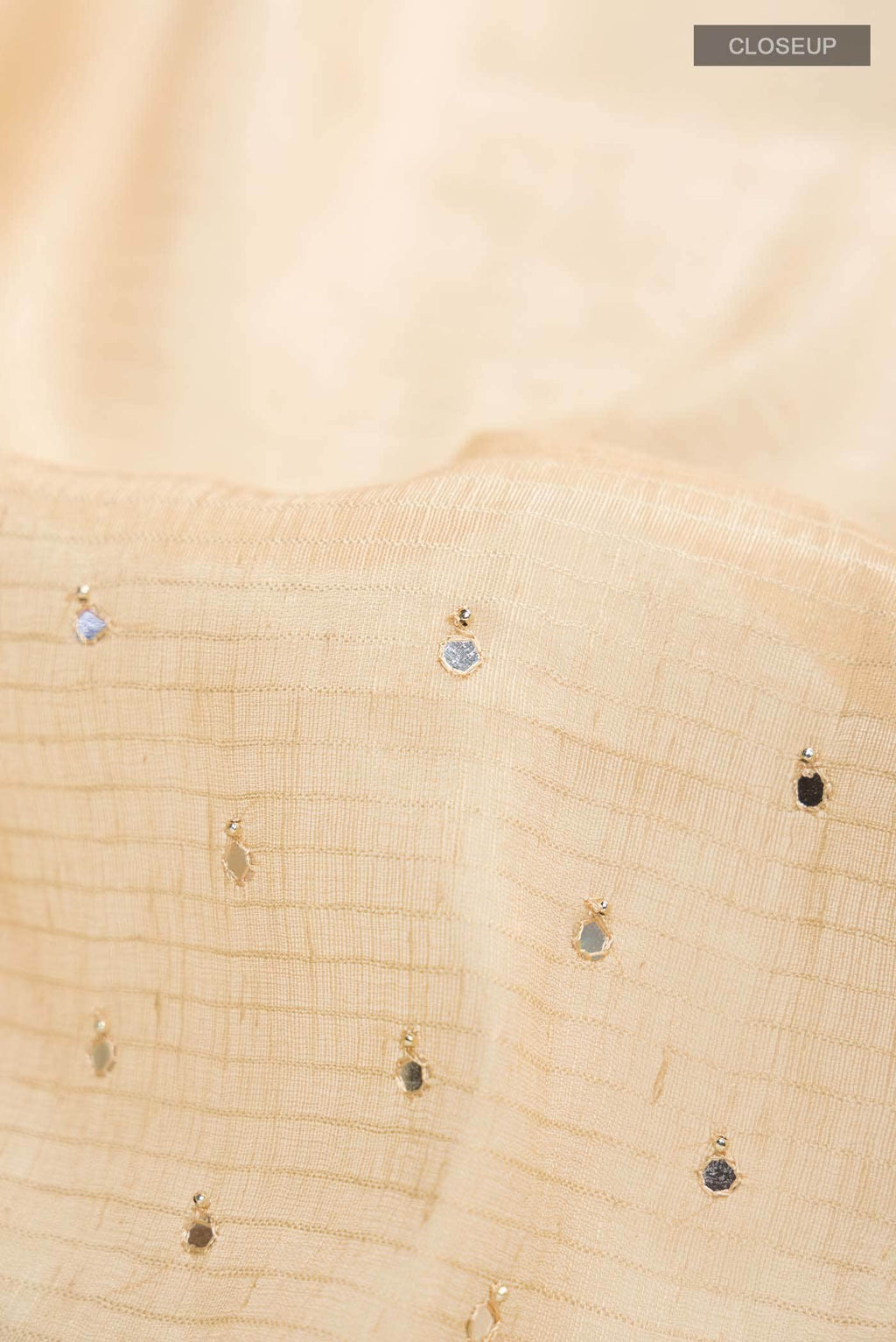 Beige Linen Saree