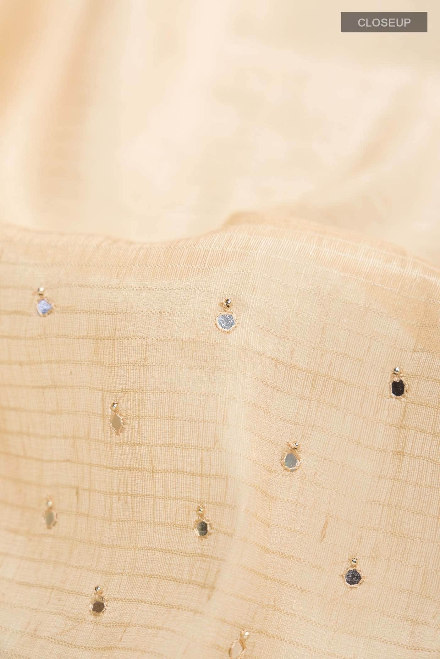 Beige Linen Saree