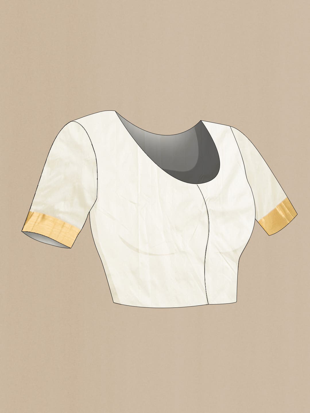 Cream Bangalore Silk Saree