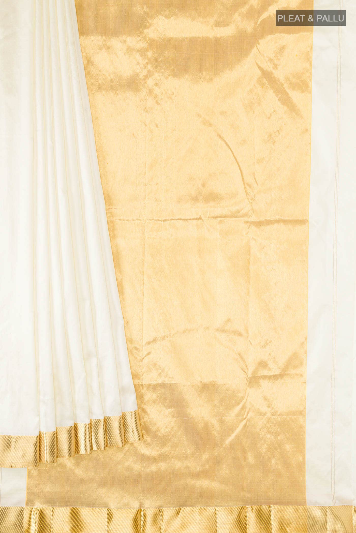 Cream Bangalore Silk Saree