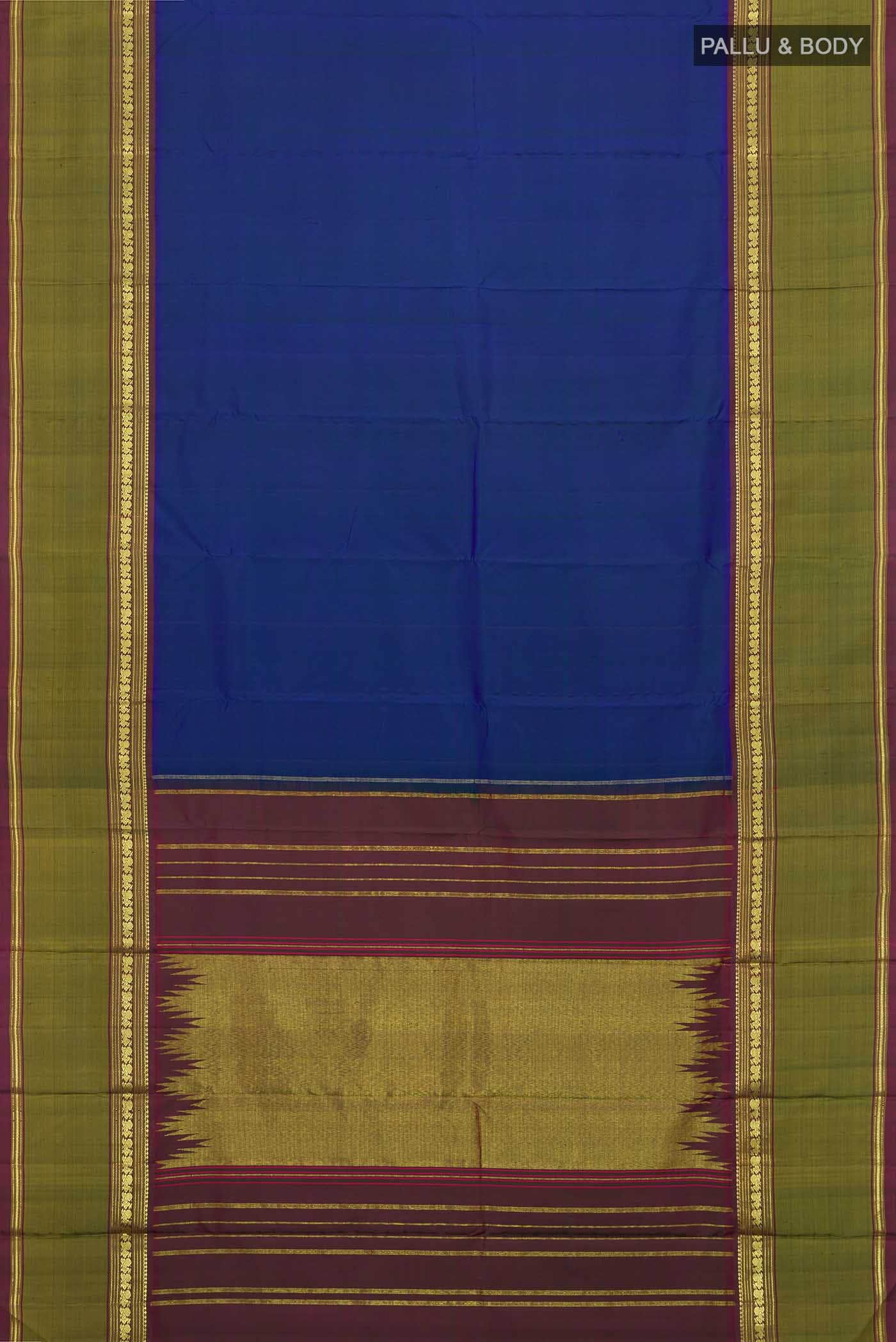 Blue Kanchipuram Silk Saree