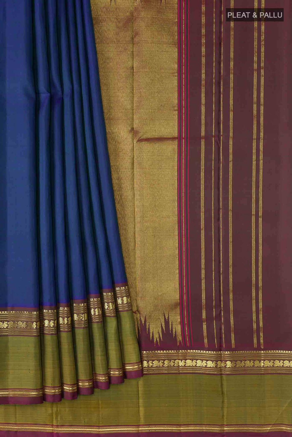 Blue Kanchipuram Silk Saree