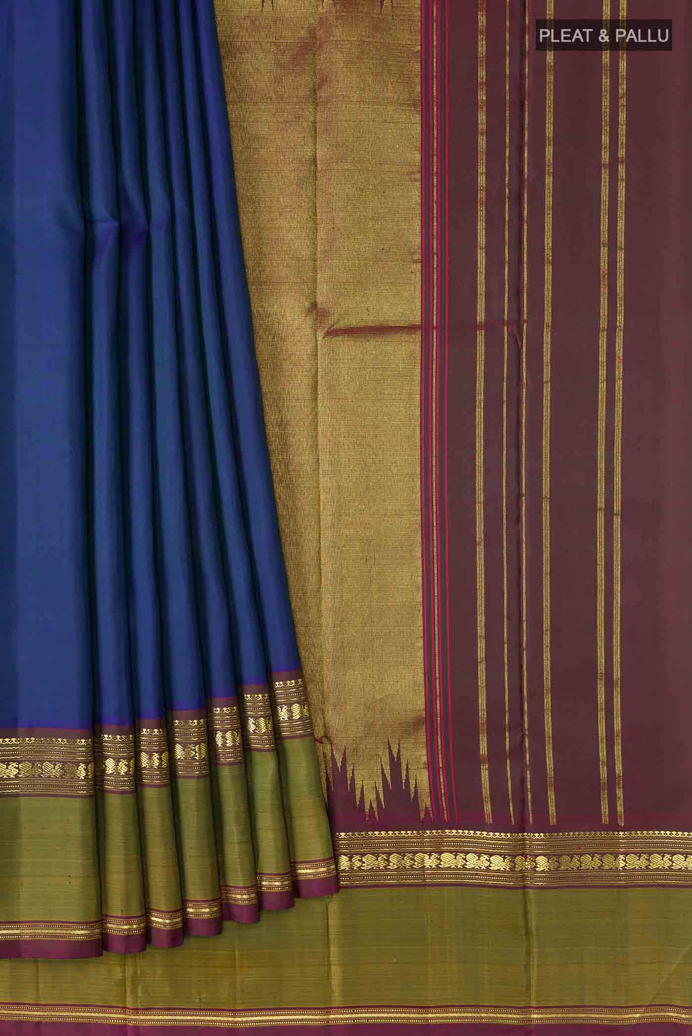 Blue Kanchipuram Silk Saree