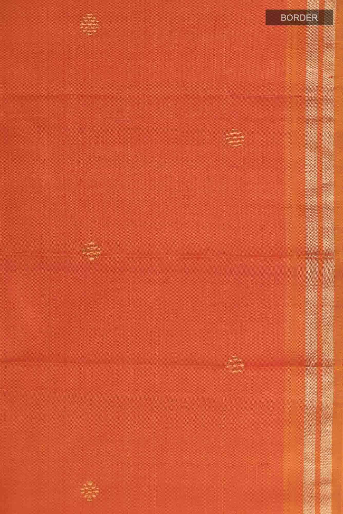Orange Kanchipuram Silk Saree