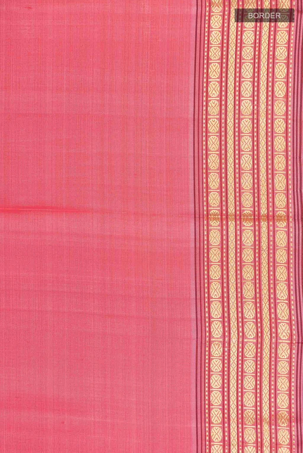 Coral Kanchipuram Silk Saree