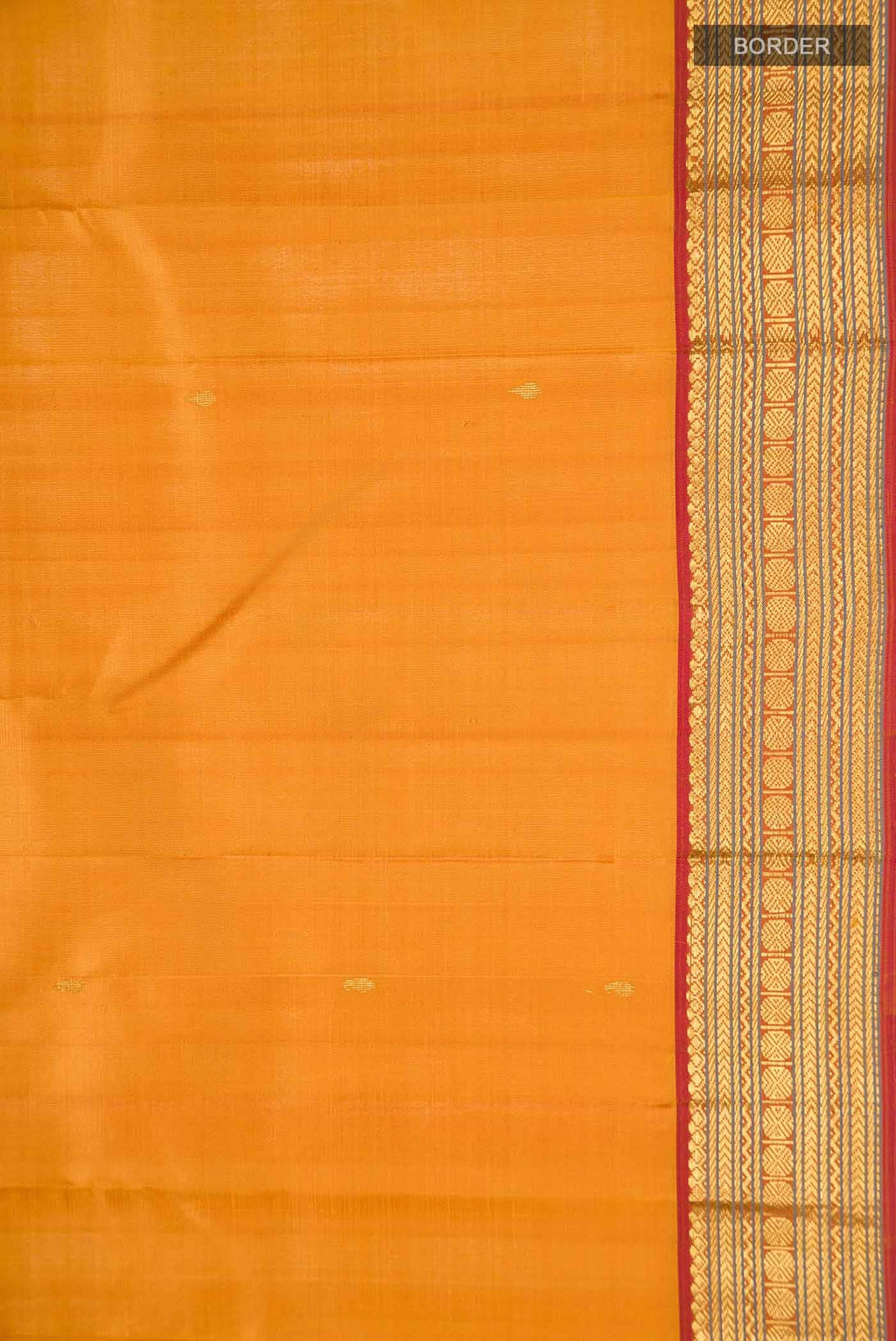Mustard Kanchipuram Silk Saree