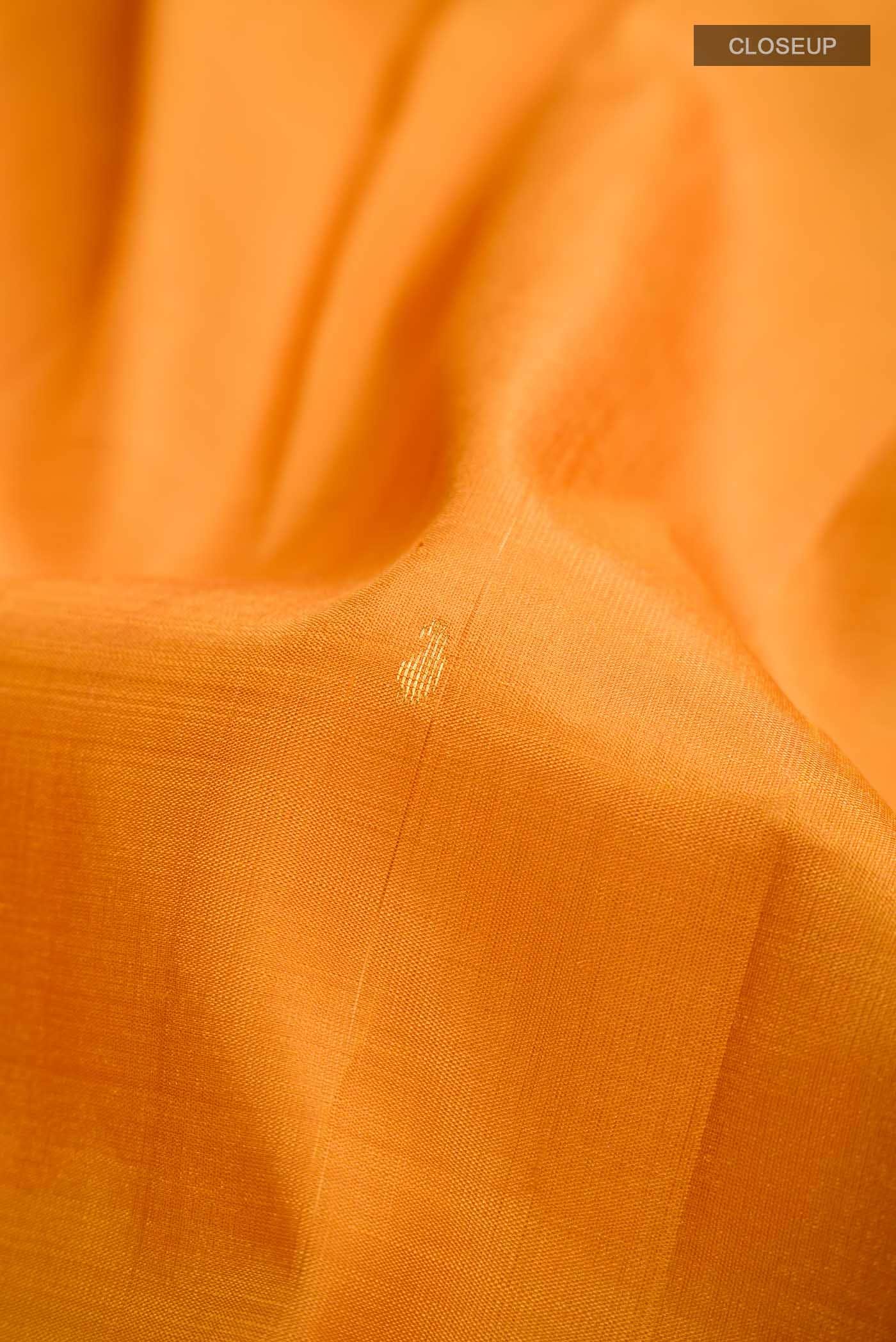 Mustard Kanchipuram Silk Saree